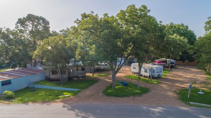 Aerial view of RV Camp