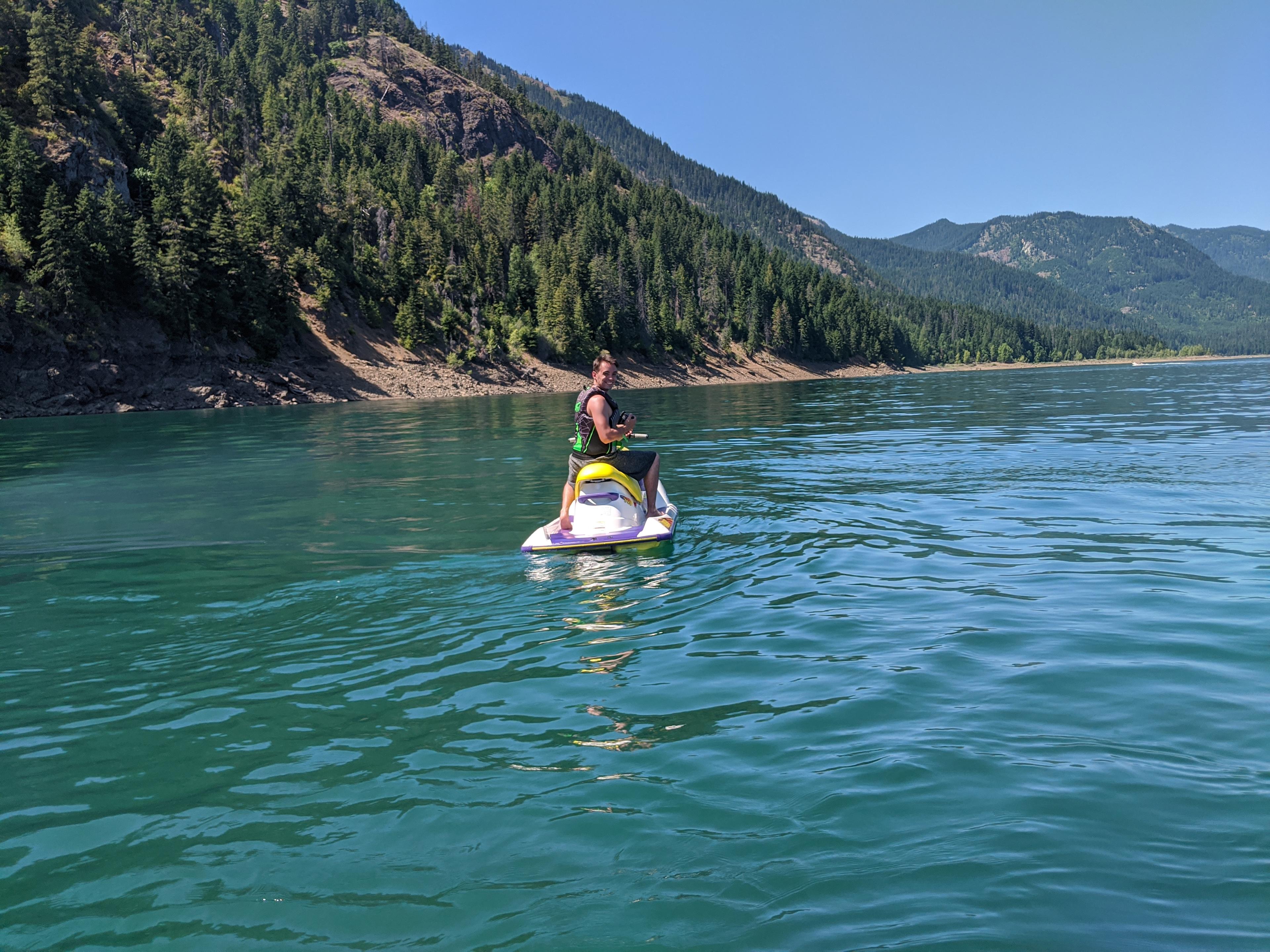Jet skiing on Lake Cle Elum 