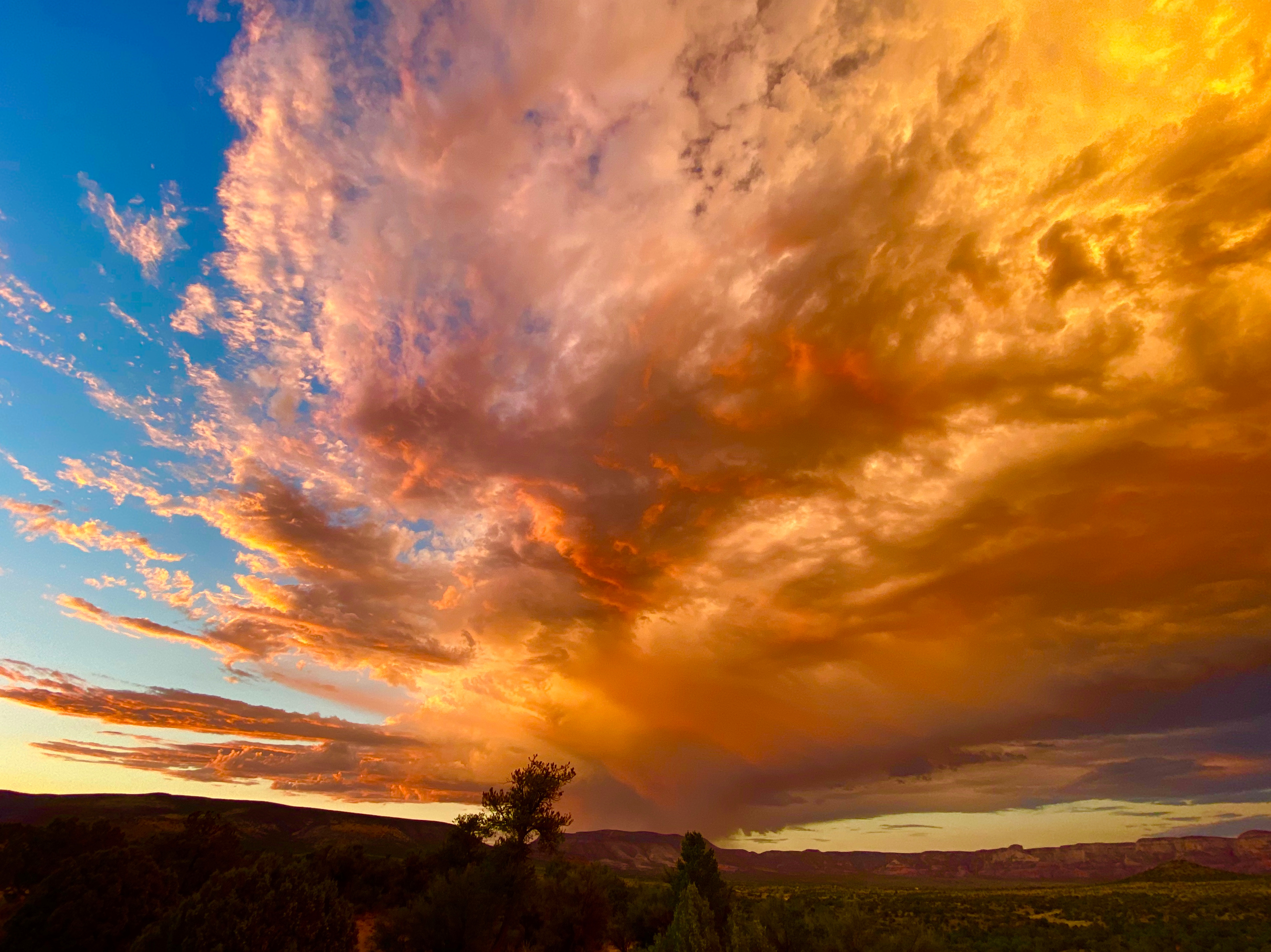 Sunset during the Monsoon Season behind the VRV location