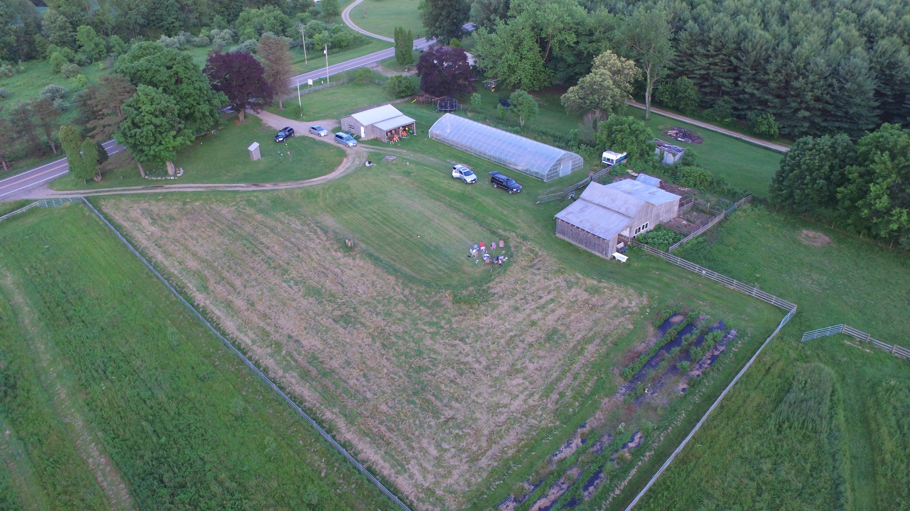 The front of The Farm On Kenyon Road is ready for your arrival.  A firepit, plenty of room to spread out, and a perfect view of the sunsets.