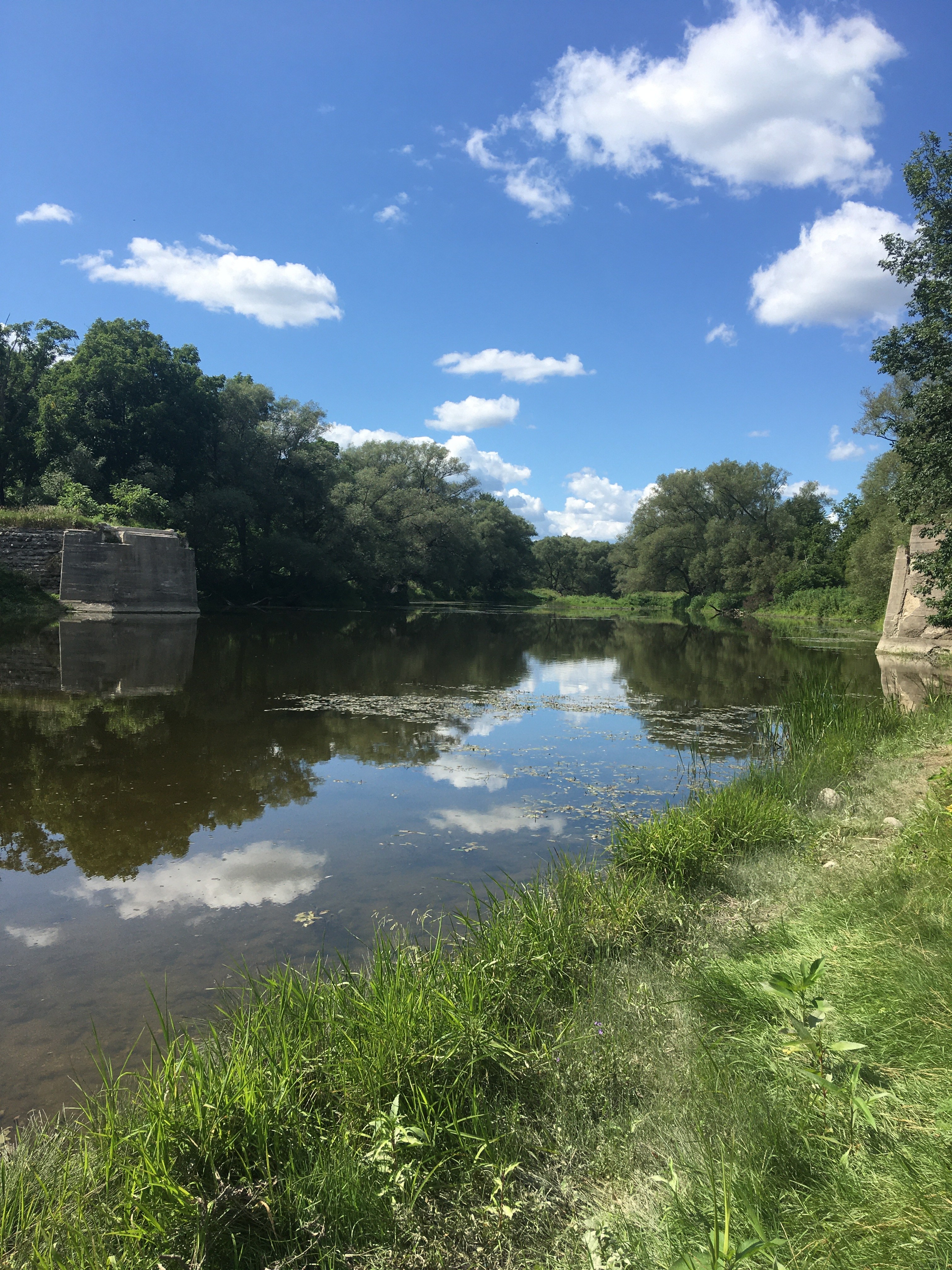 The Thames River at the old trestle bridge - a great spot for summer  swims and nature strolls.