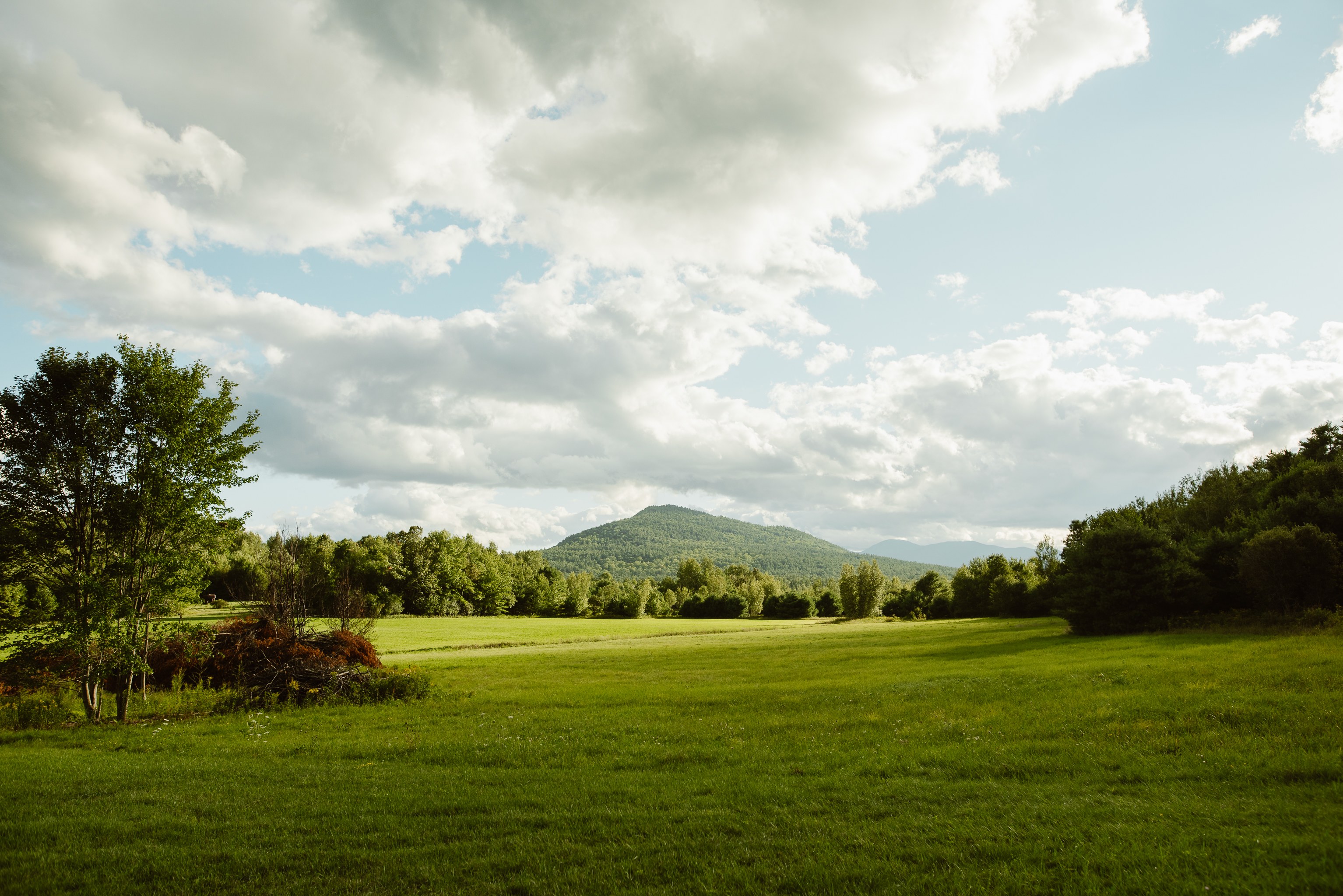 View of the Adirondack Mountains from one of the campsites on the property.