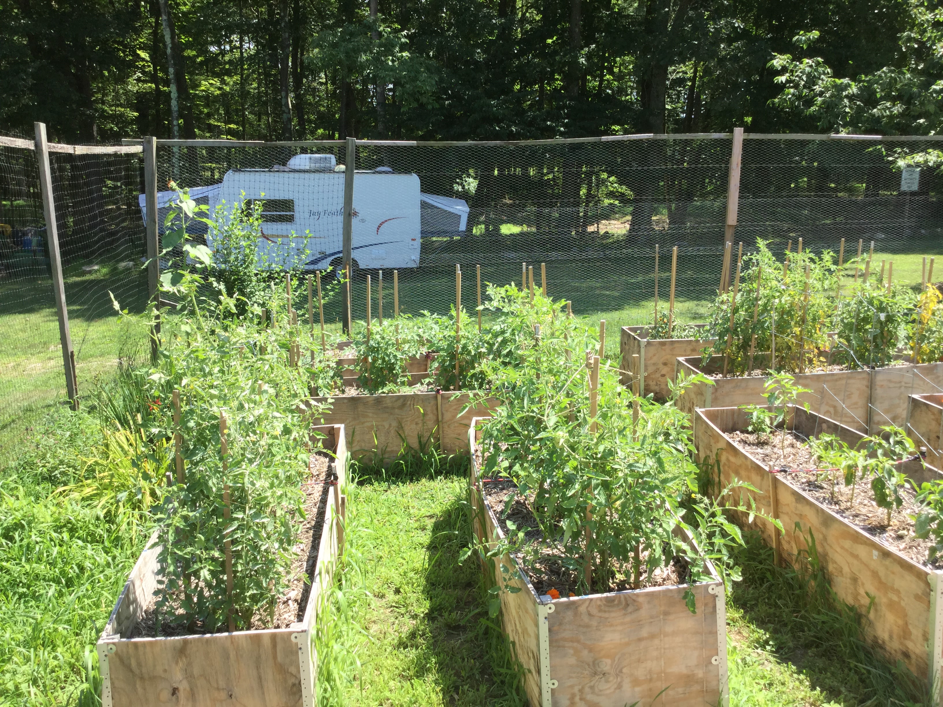 From the garden looking at previous camper