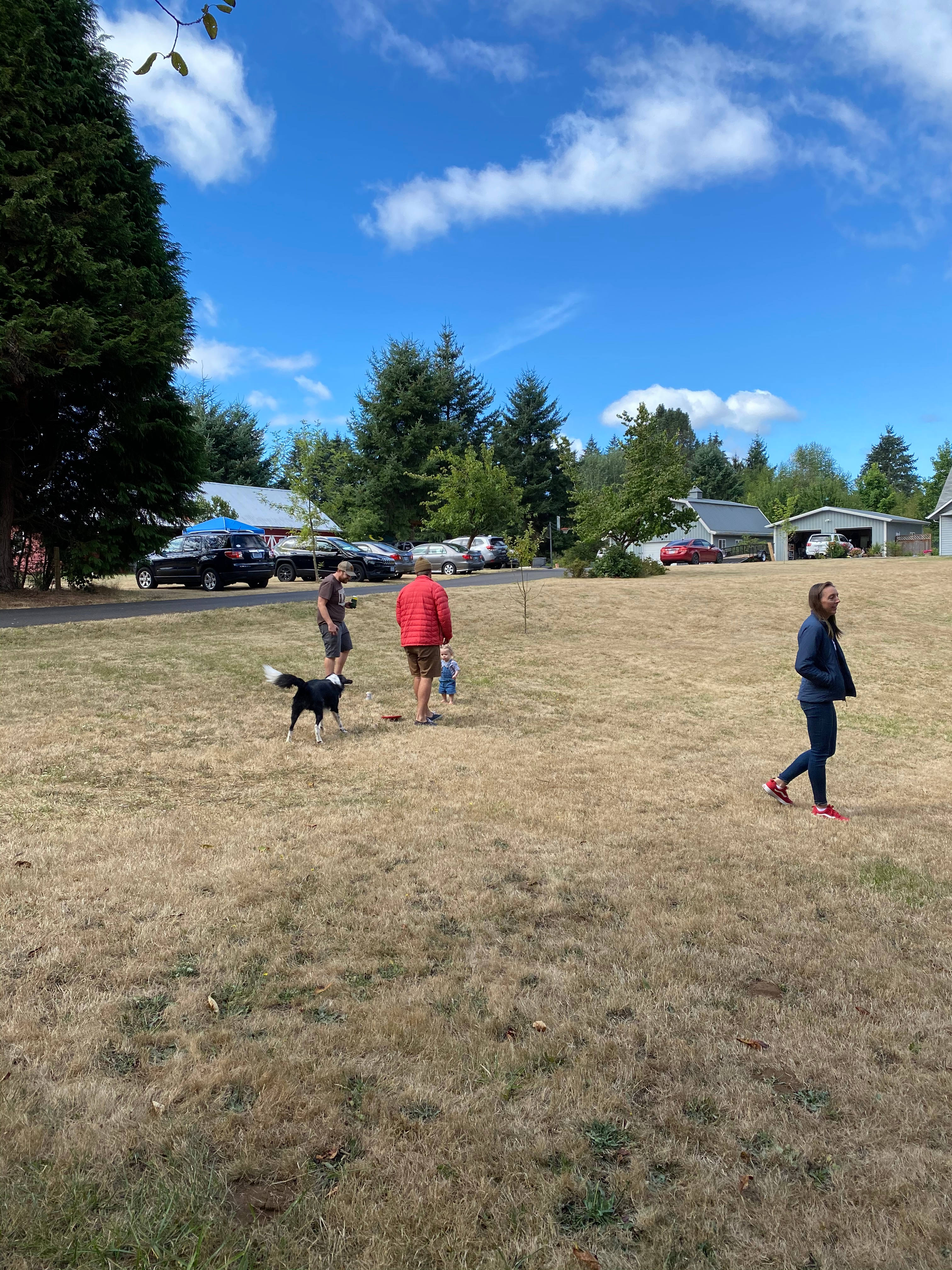 The barn behind those cars is also available to rent on Hipcamp! 