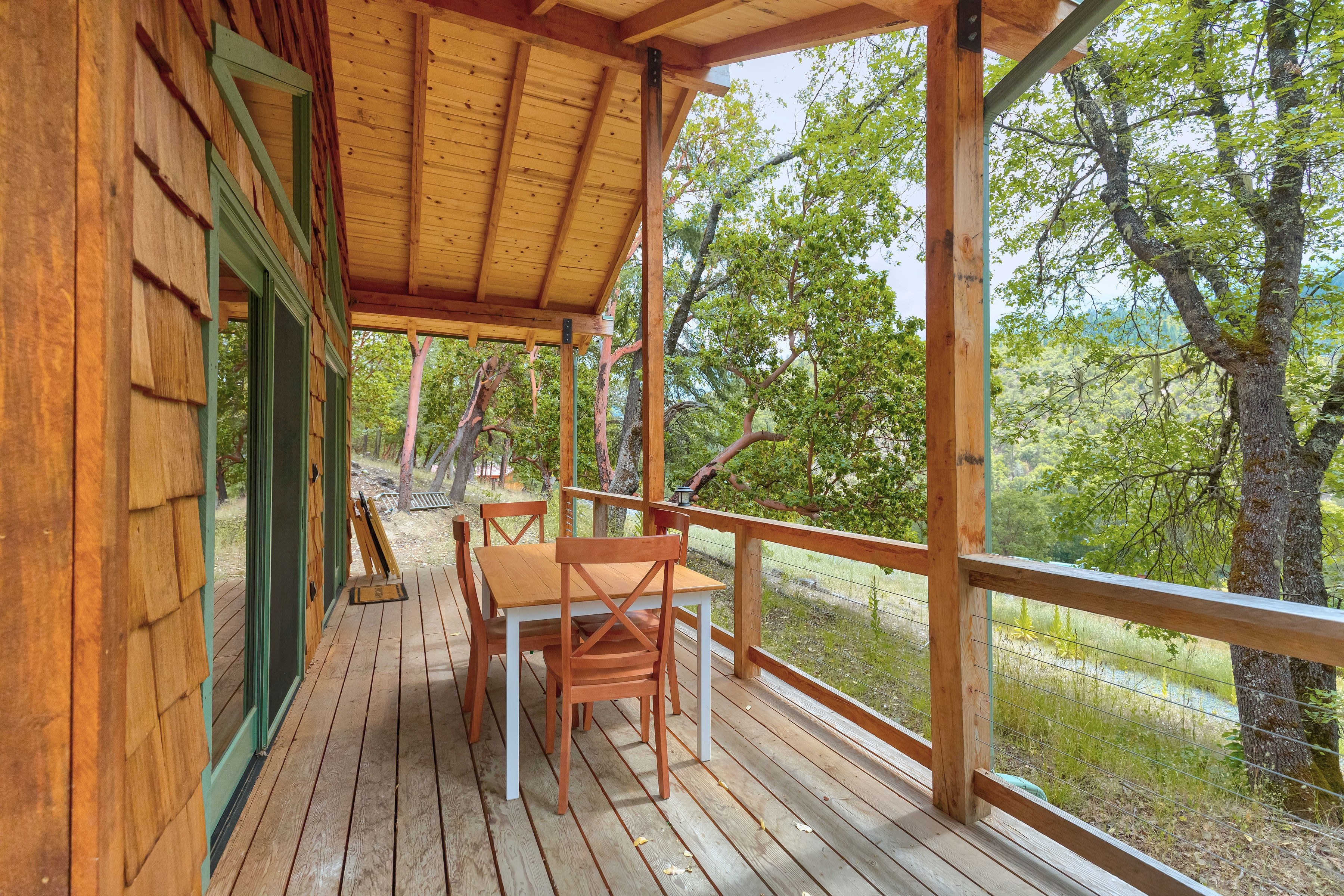 Deck looking out over the valley.
