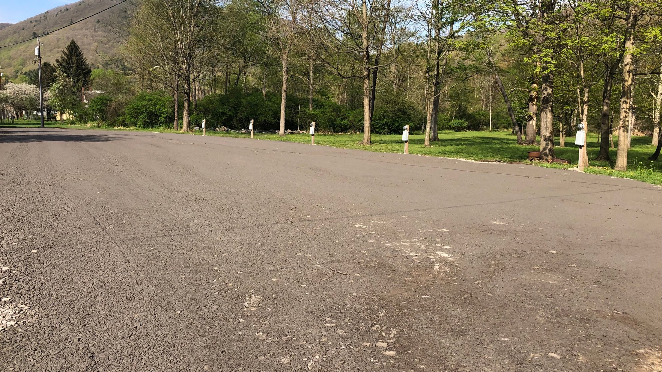 Solid driveway for Motorhome or Trailer 50/30 amp