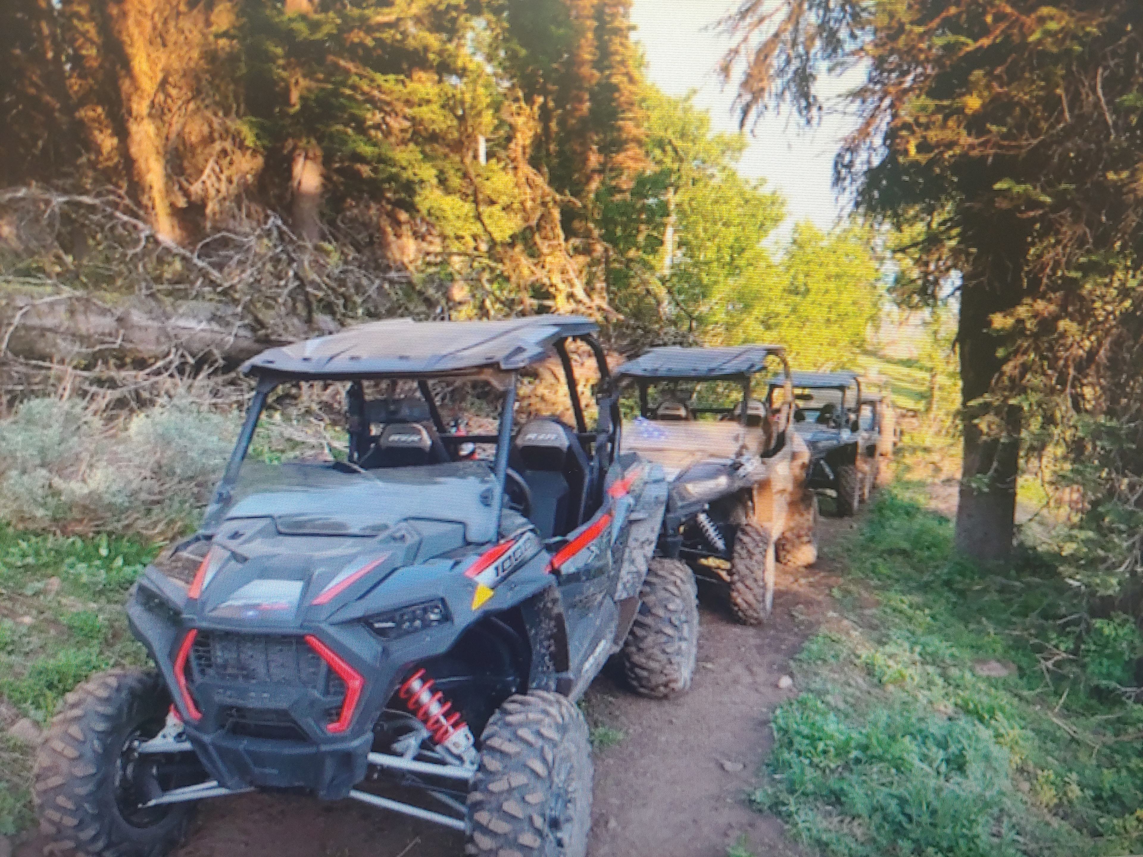 Off-road rental vehicles from Mountain Meadows. You can rent these next door and park them at the campsite.