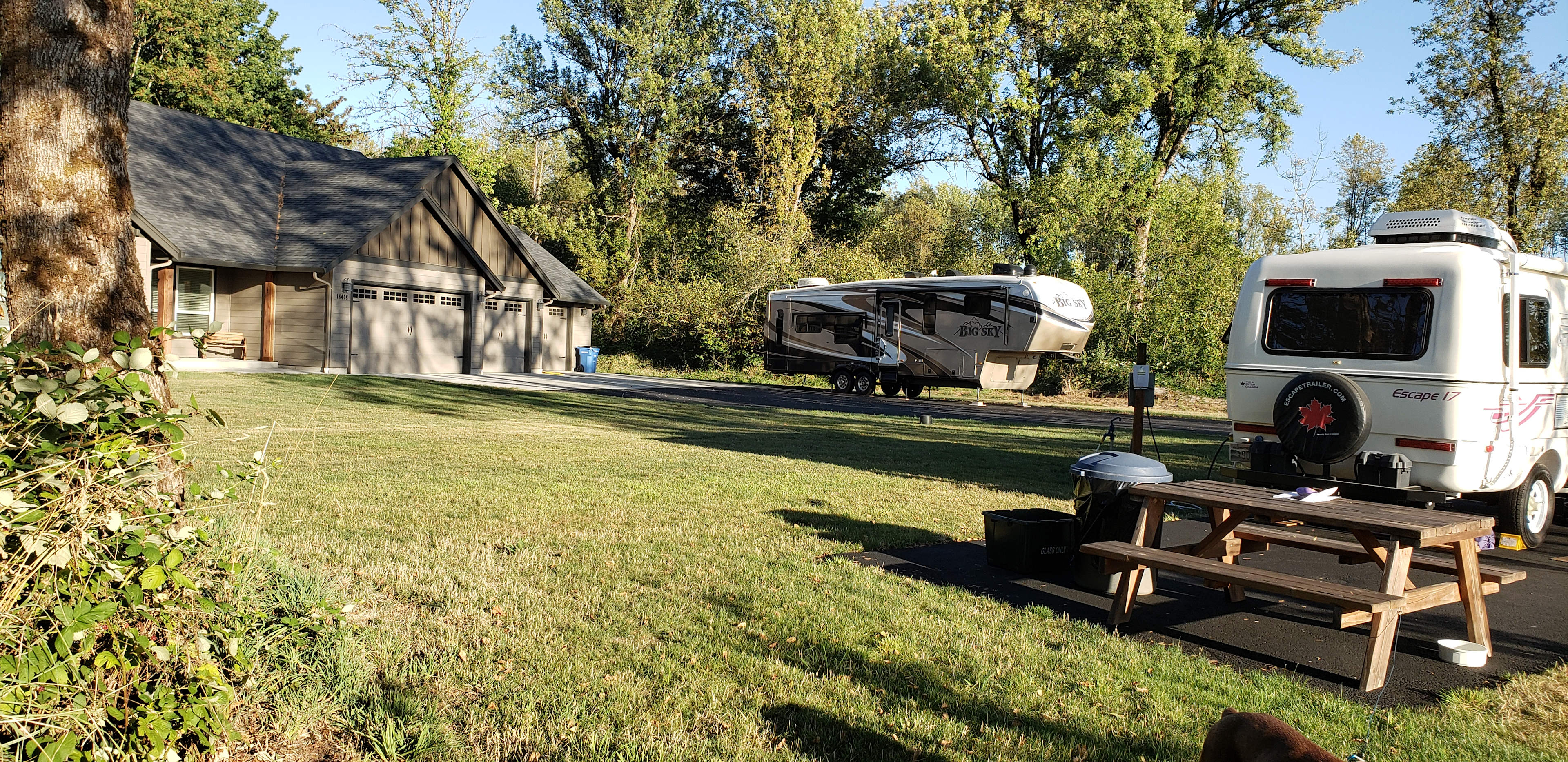 location of site in relation to house