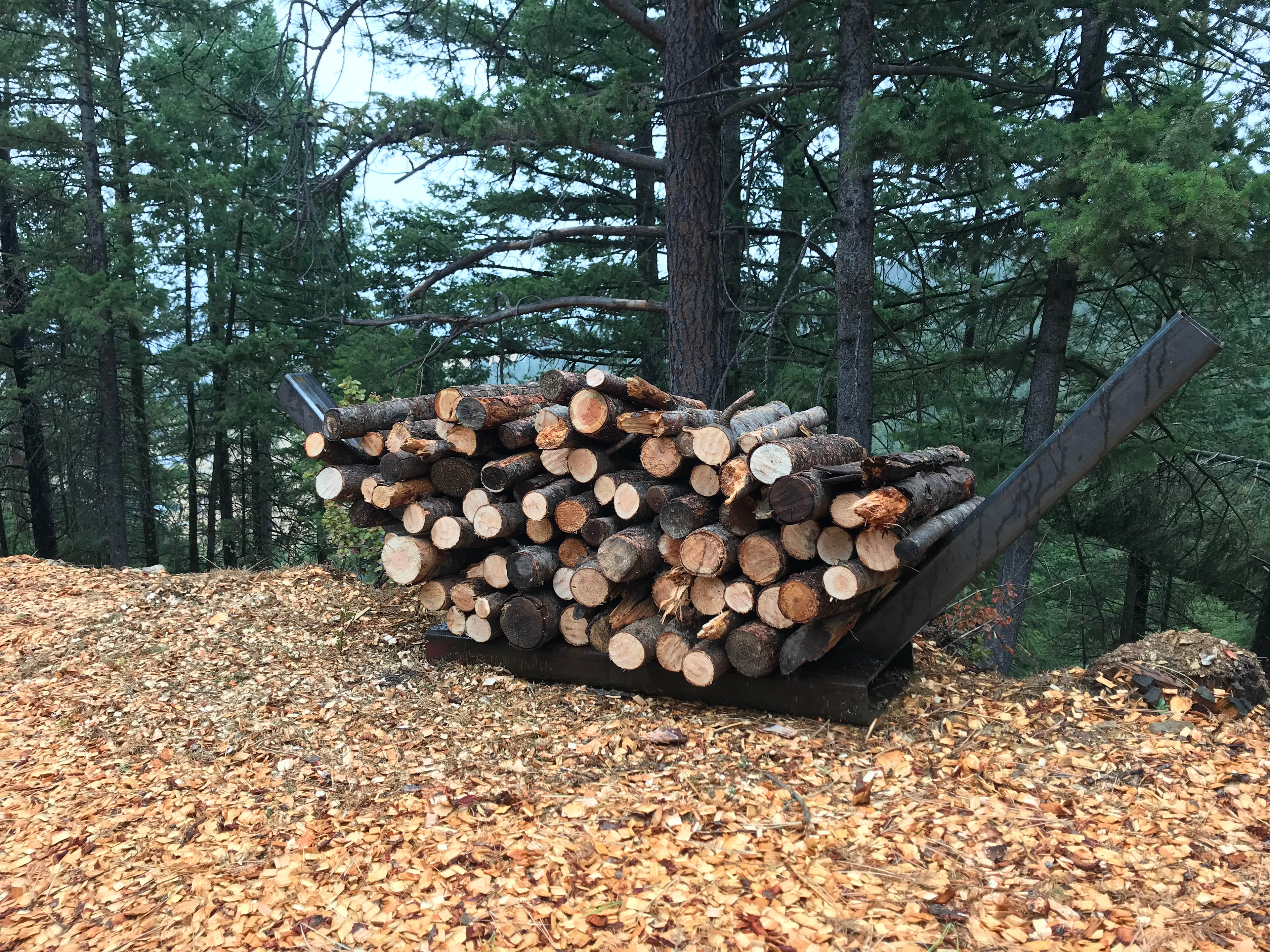 Fire wood rack. 