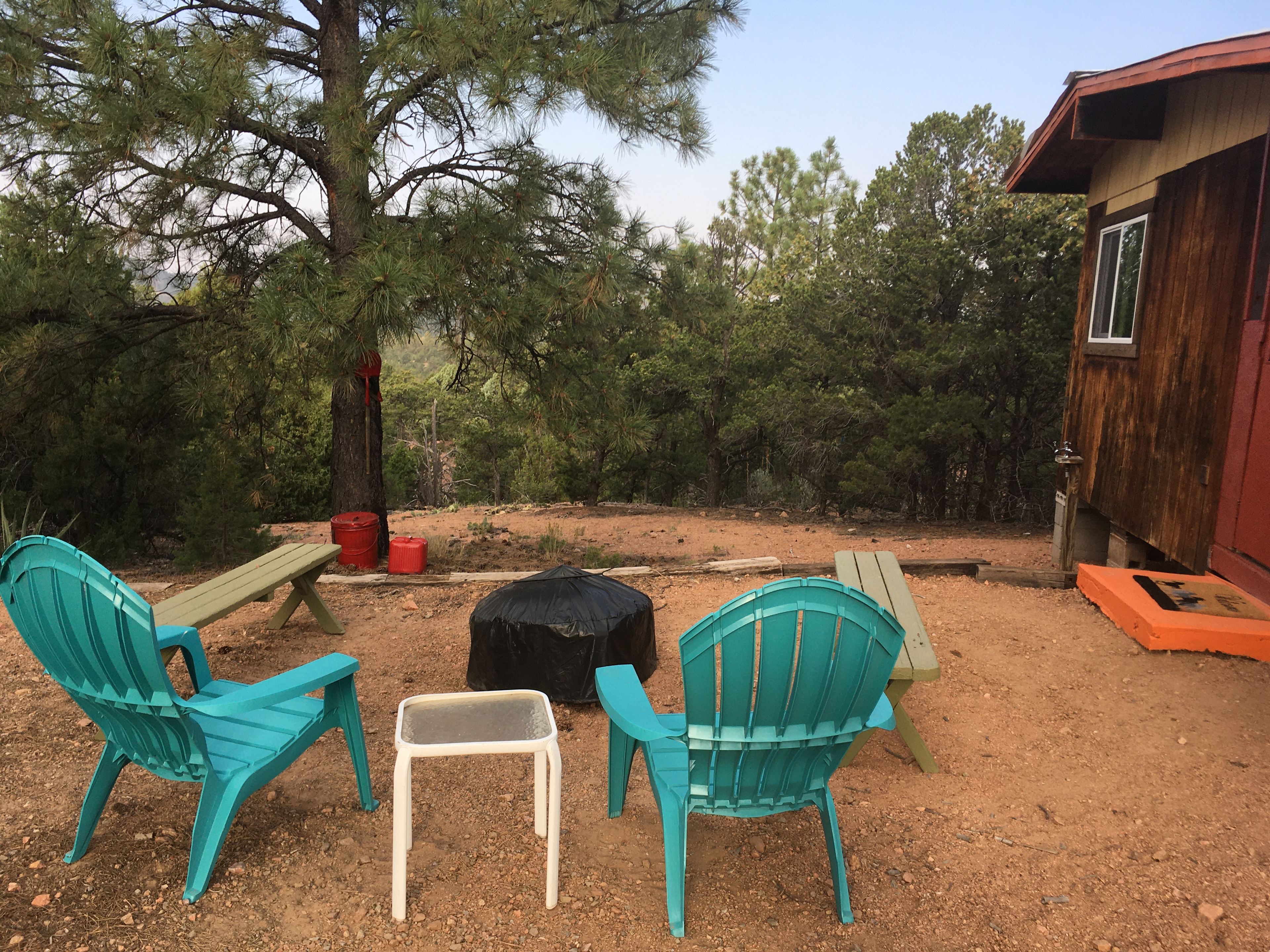 Mustang Bunkhouse fire pit