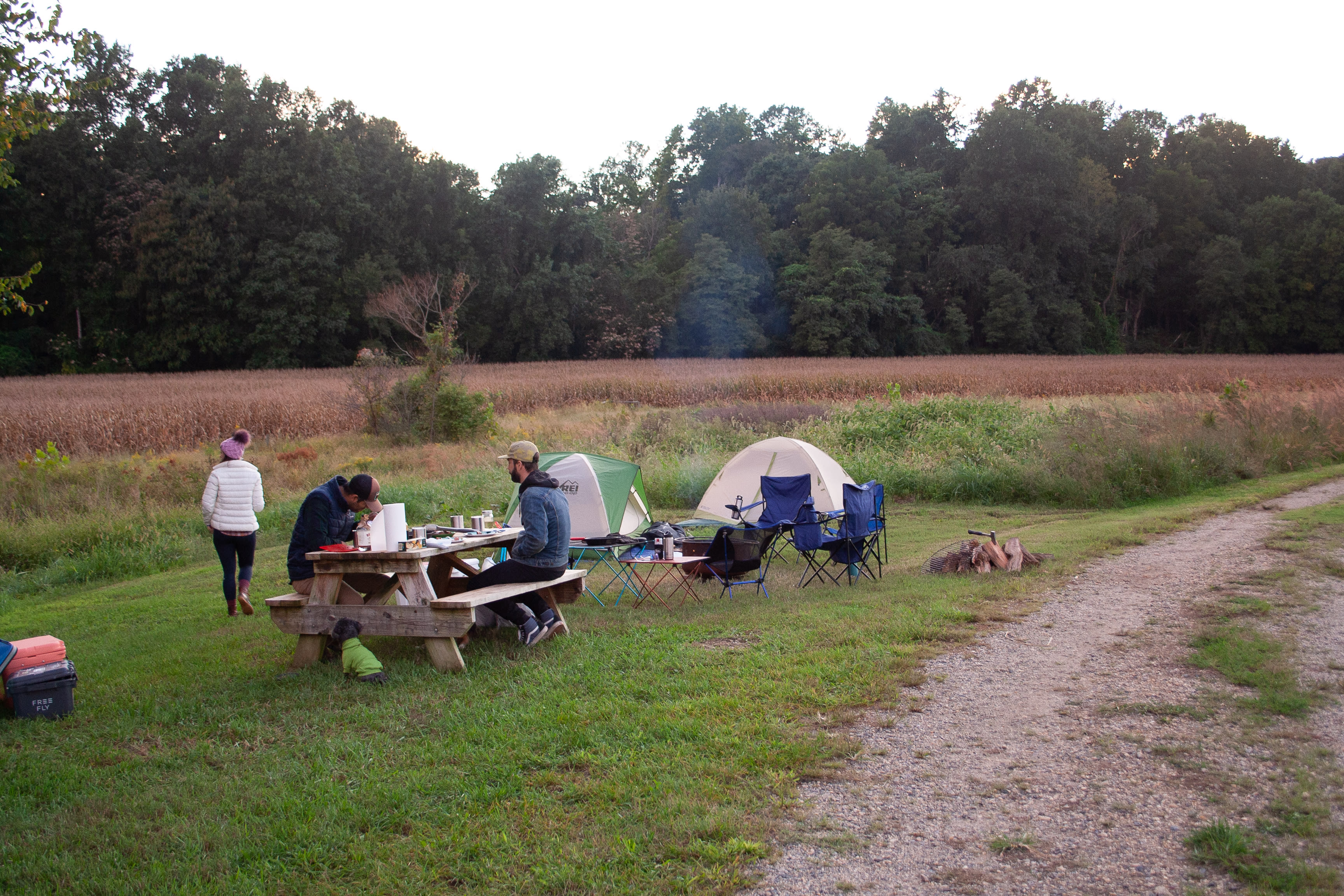 Picnic table was a huge plus!