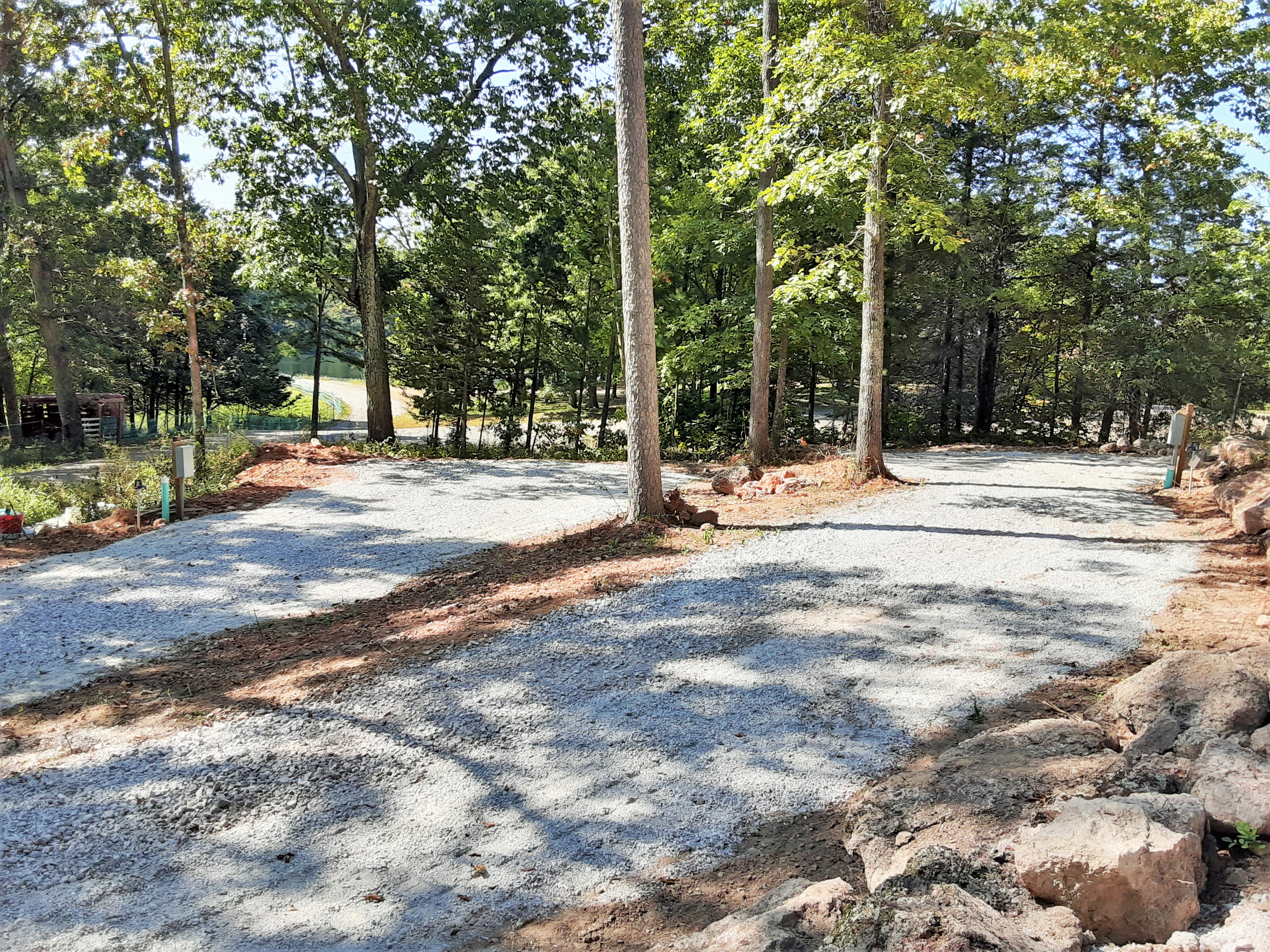 Sites 1 (before being a pull trhough) and 2