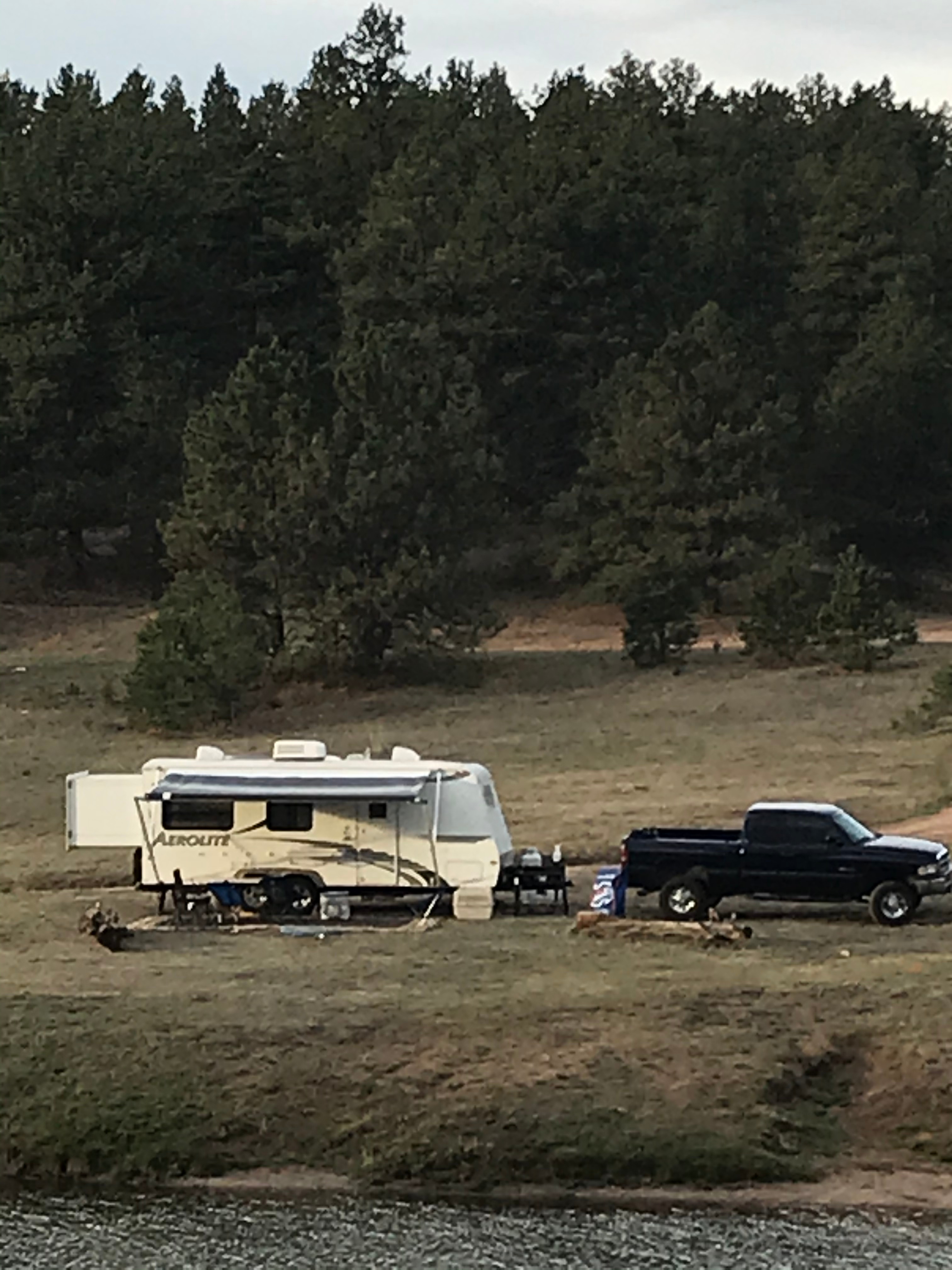 View of site from other side of the lake.