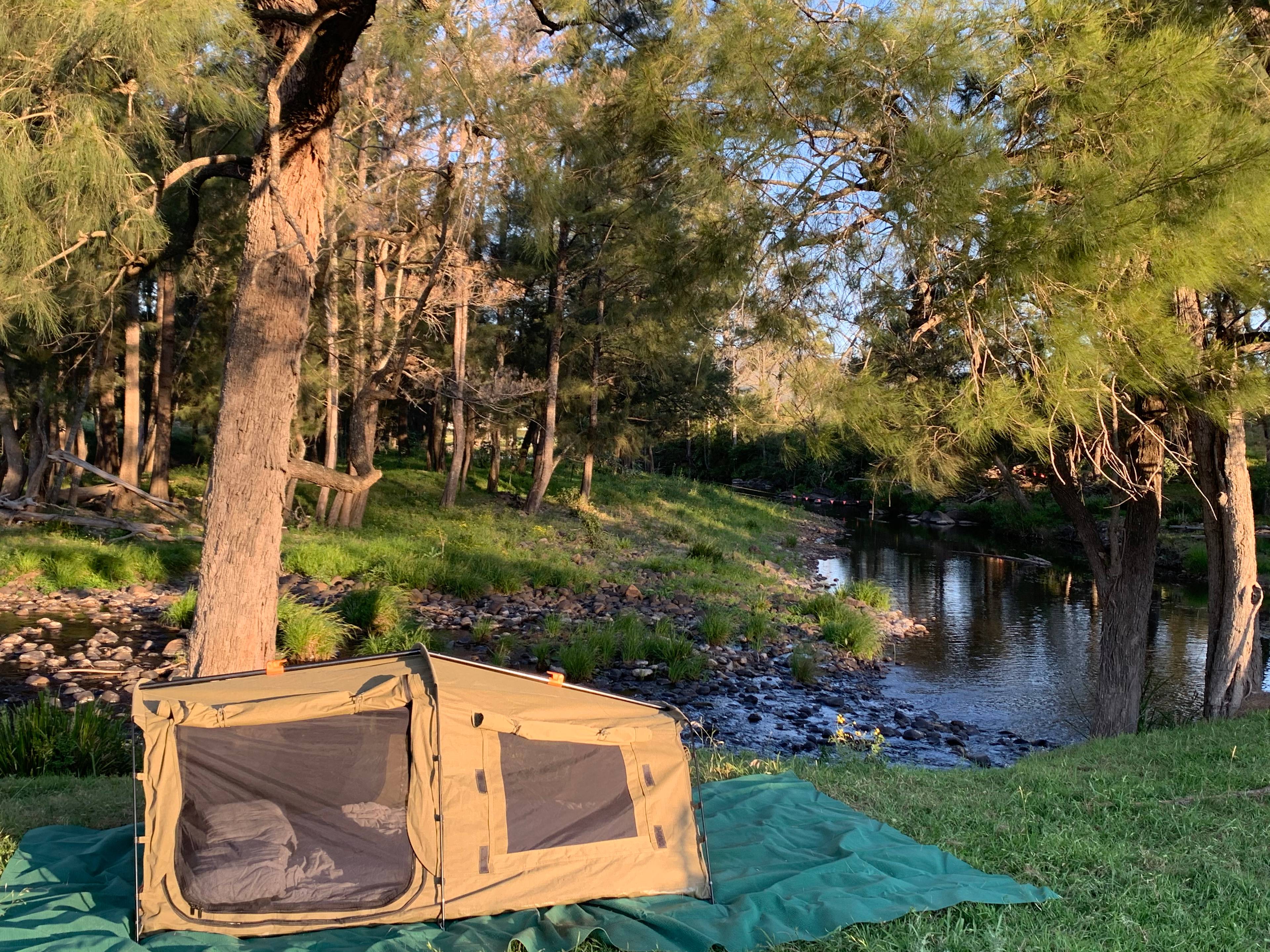 Perfect camp spot by the river