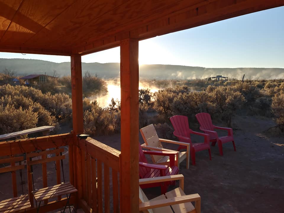 Sunrise reflecting on the river