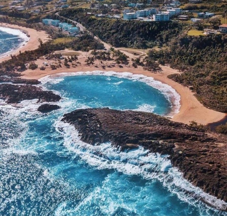 Vista aérea de Playa Mar Chiquita.