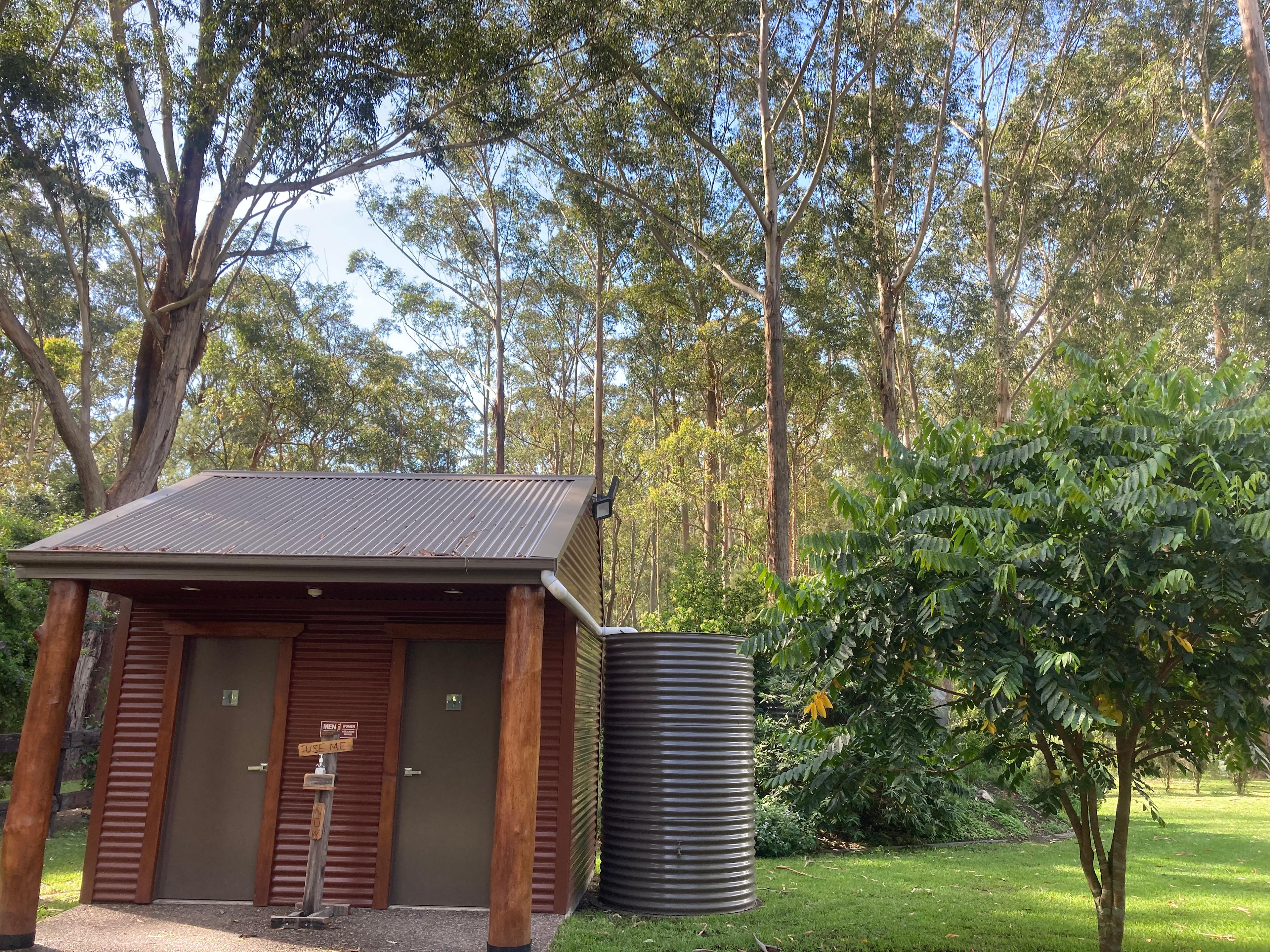 Our outdoors septic  Eco toilet block 