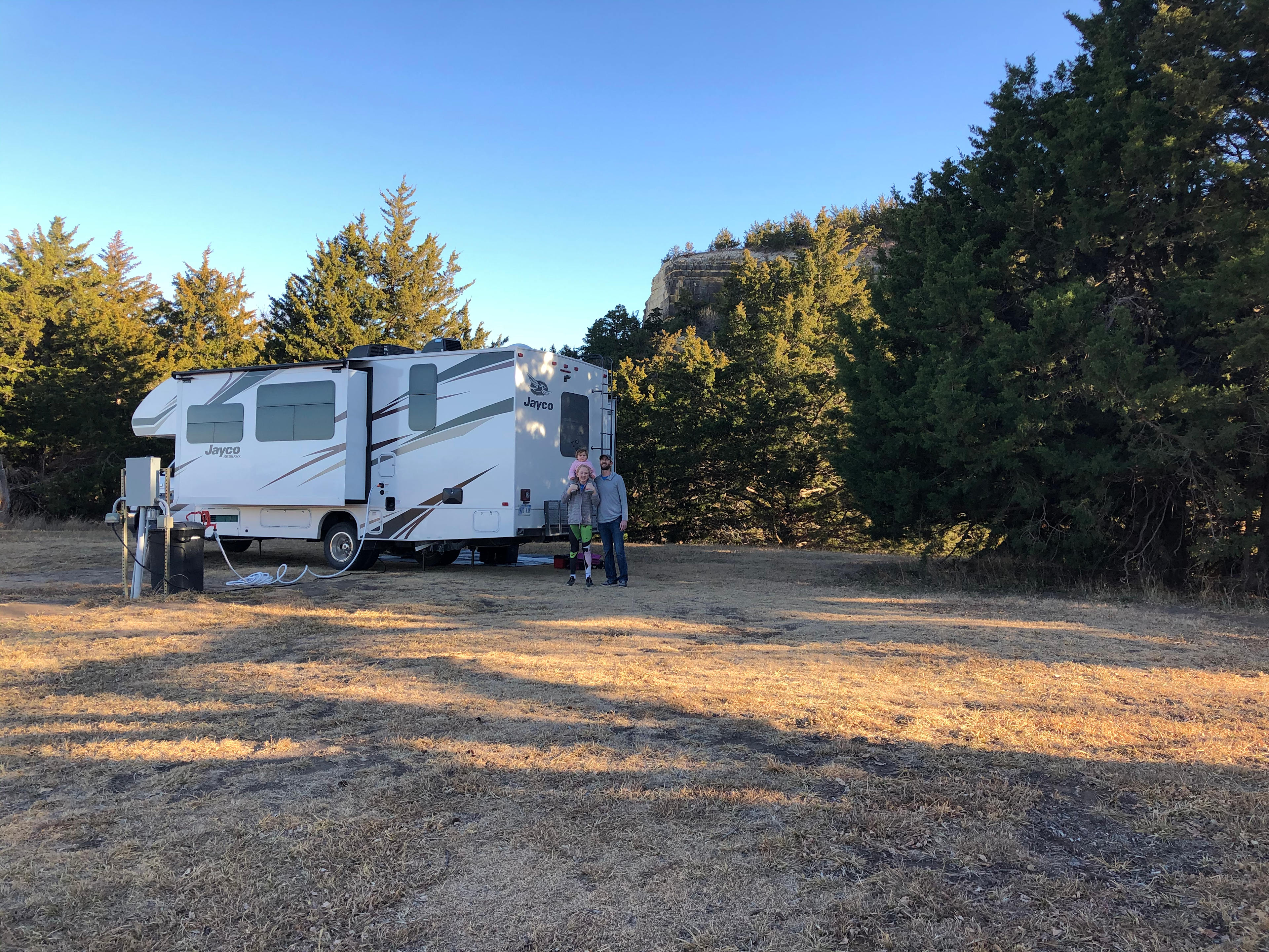 Campsite 1 RV hookup spot. 