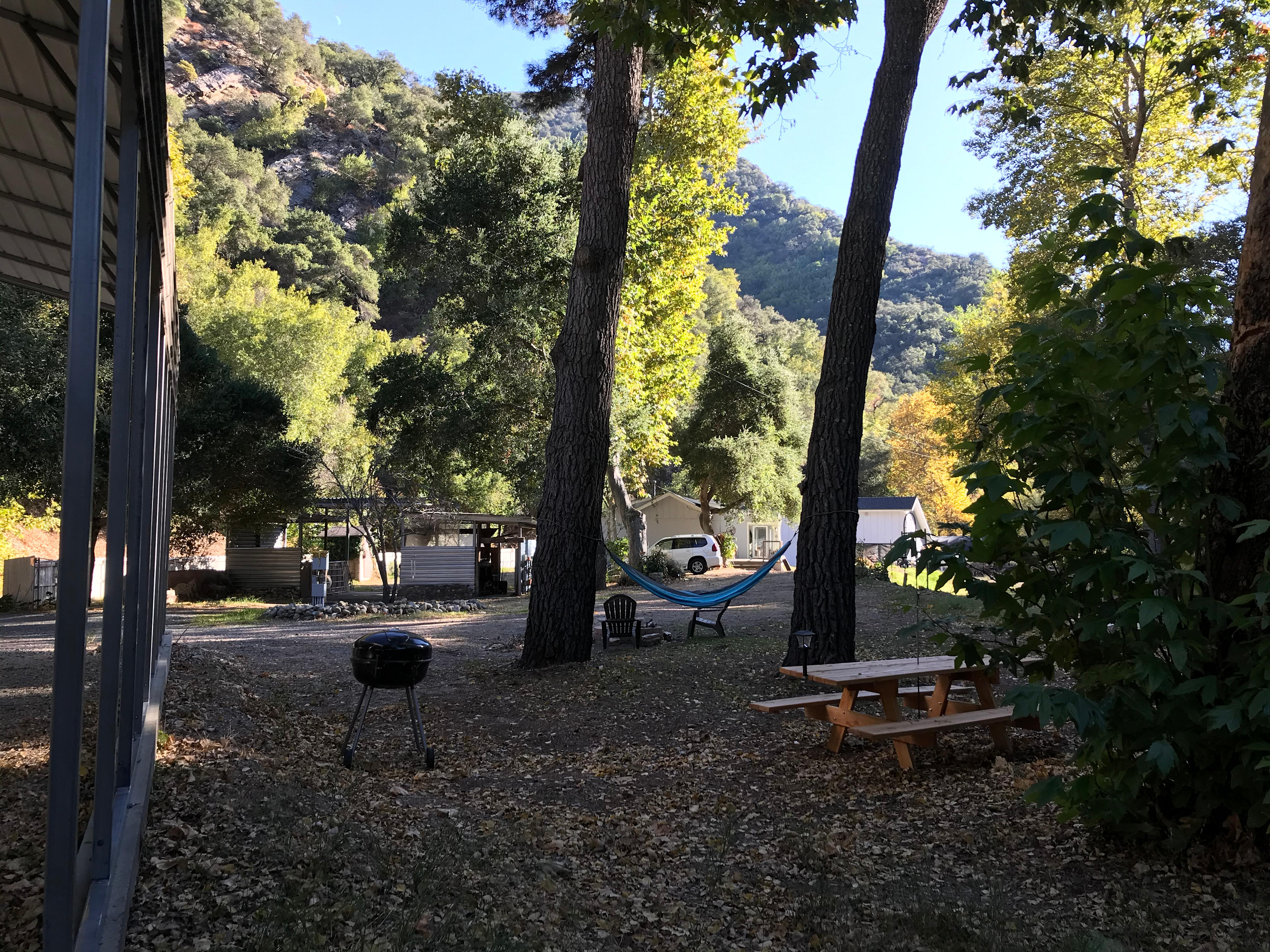 Looking South.  Campsite area in foreground.  
