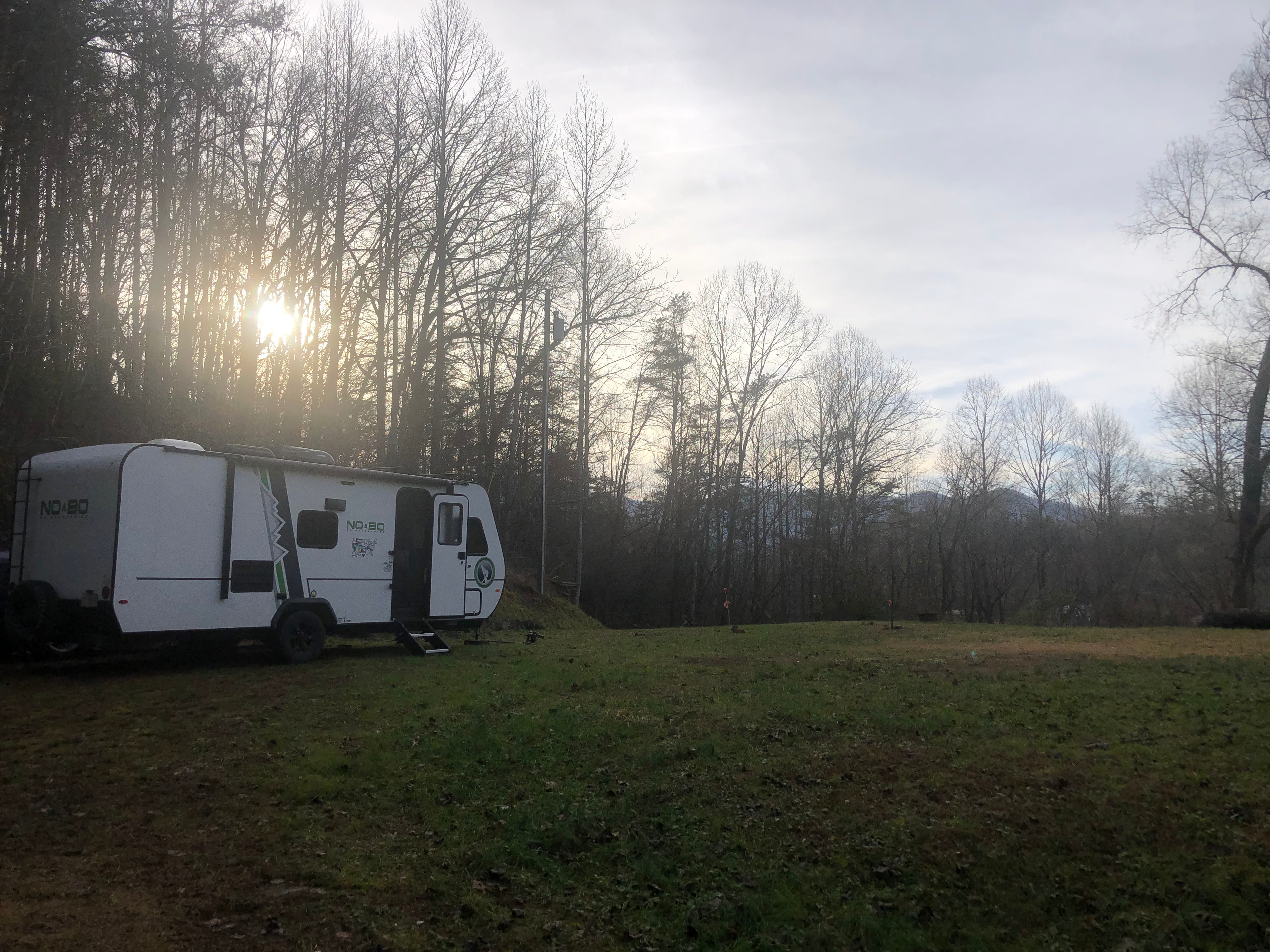 During Winter when the leaves are off the trees you'll have Mountain views at our Hilltop Site #2 