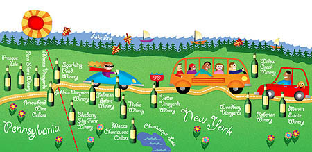 5-10 minutes away from 4 of the 23 wineries on the Lake Erie Wine Trail