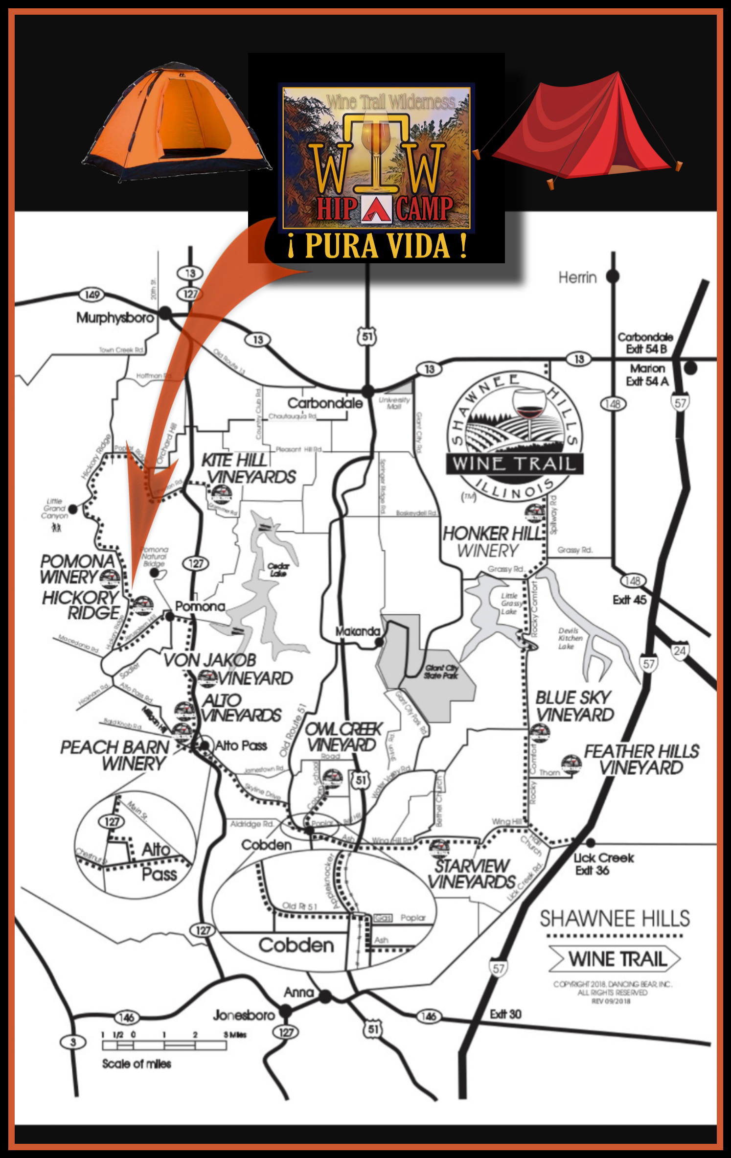 🍷Shawnee Wine Trail Map 🍷