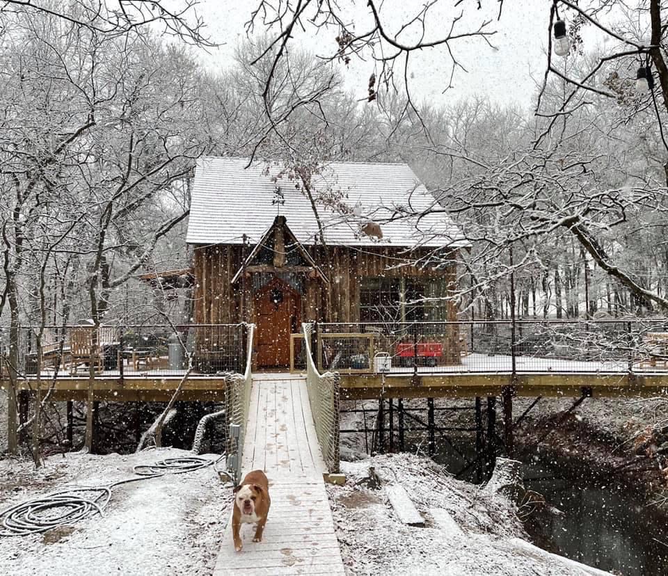 Winter time at Hobbit Treehouse! 