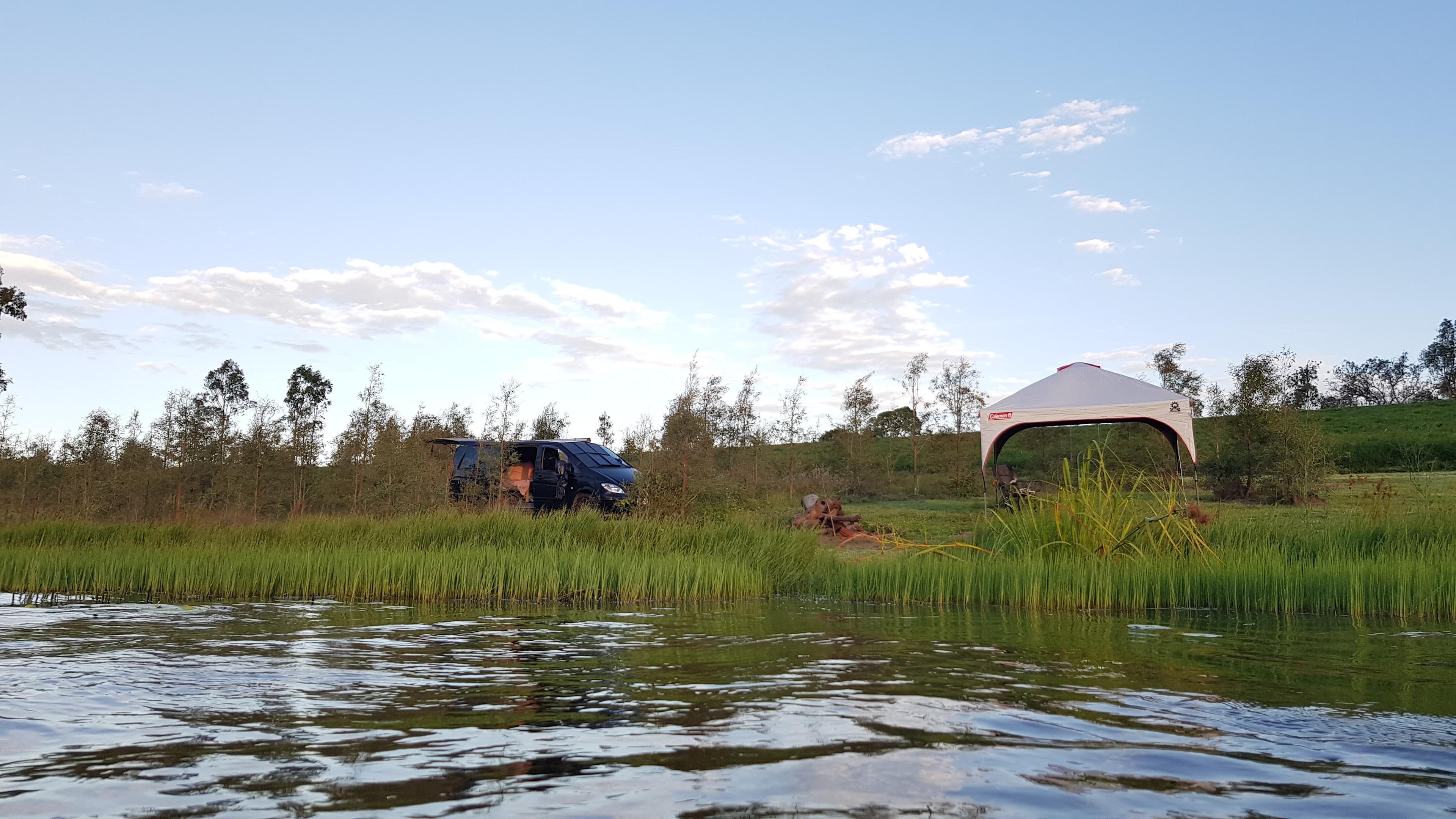 View of the camp from the lake