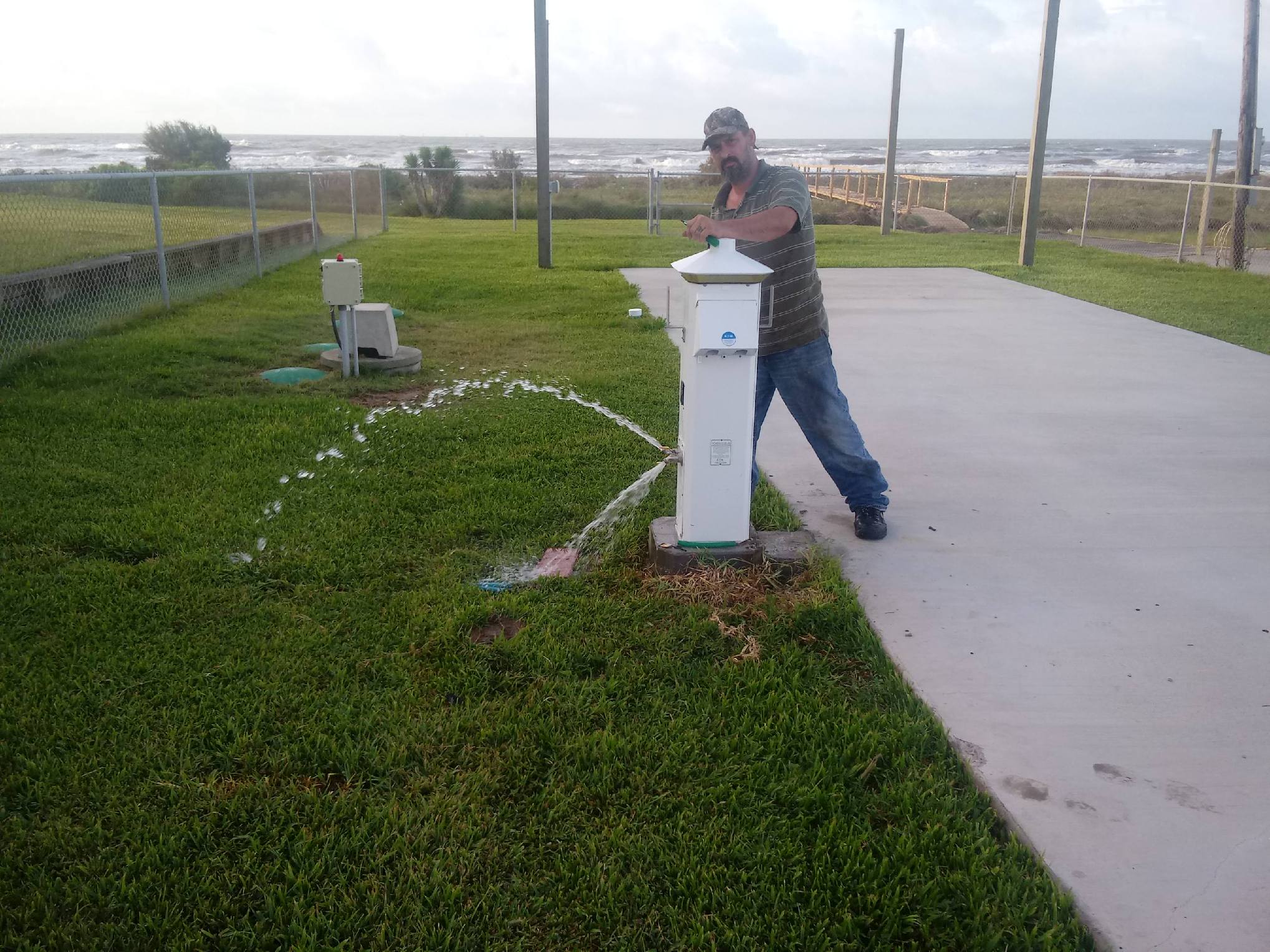 New Eaton Power Pedestal for providing water and electrical services to the RV.  
