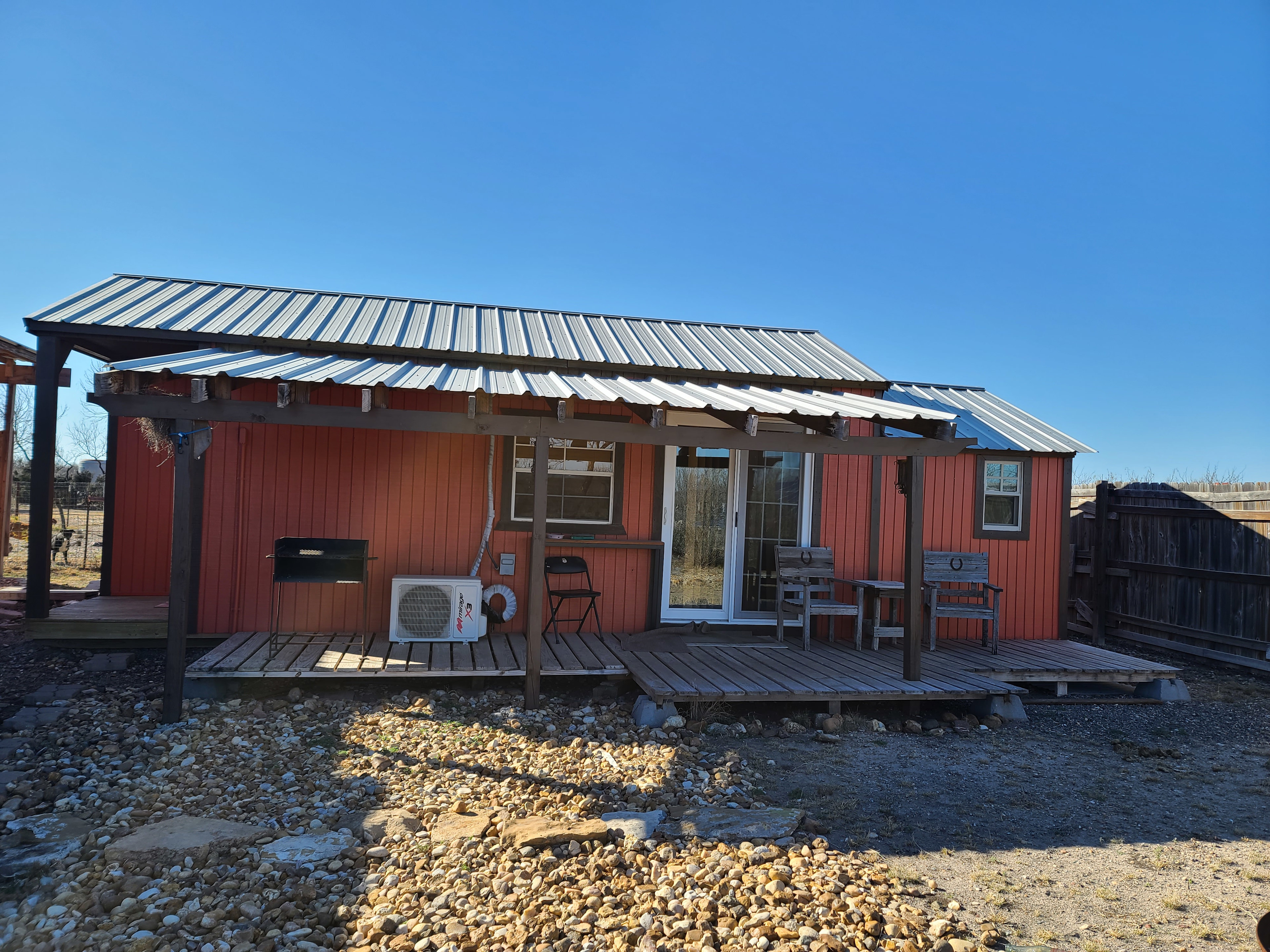 Rustic camp on the Mexican border