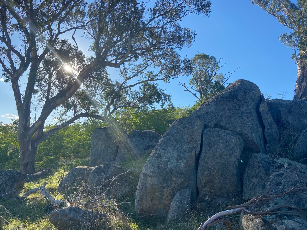 Hide and seek! great spot to play in the rocks