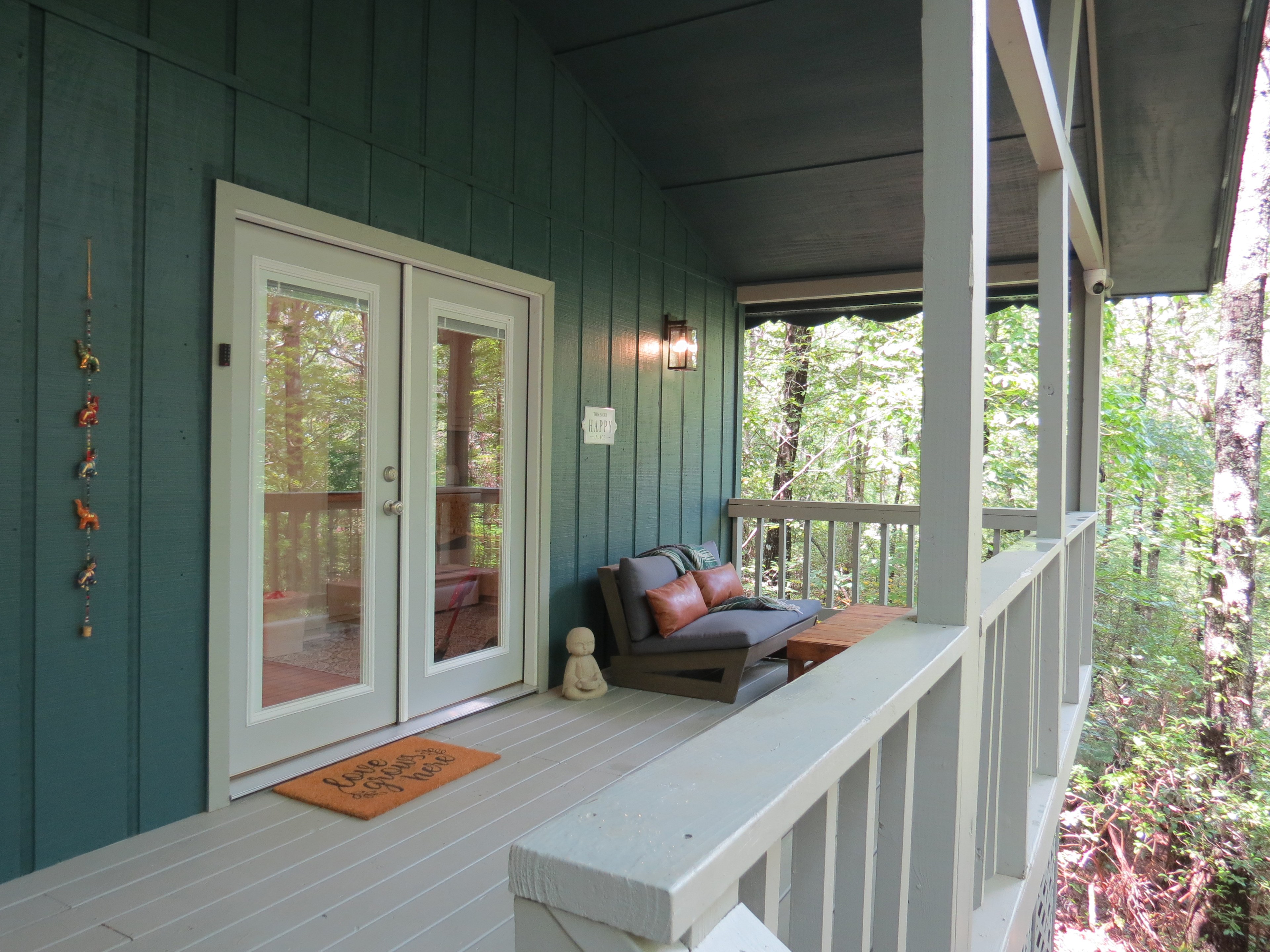 Sip your morning coffee in the deck overlooking the forest