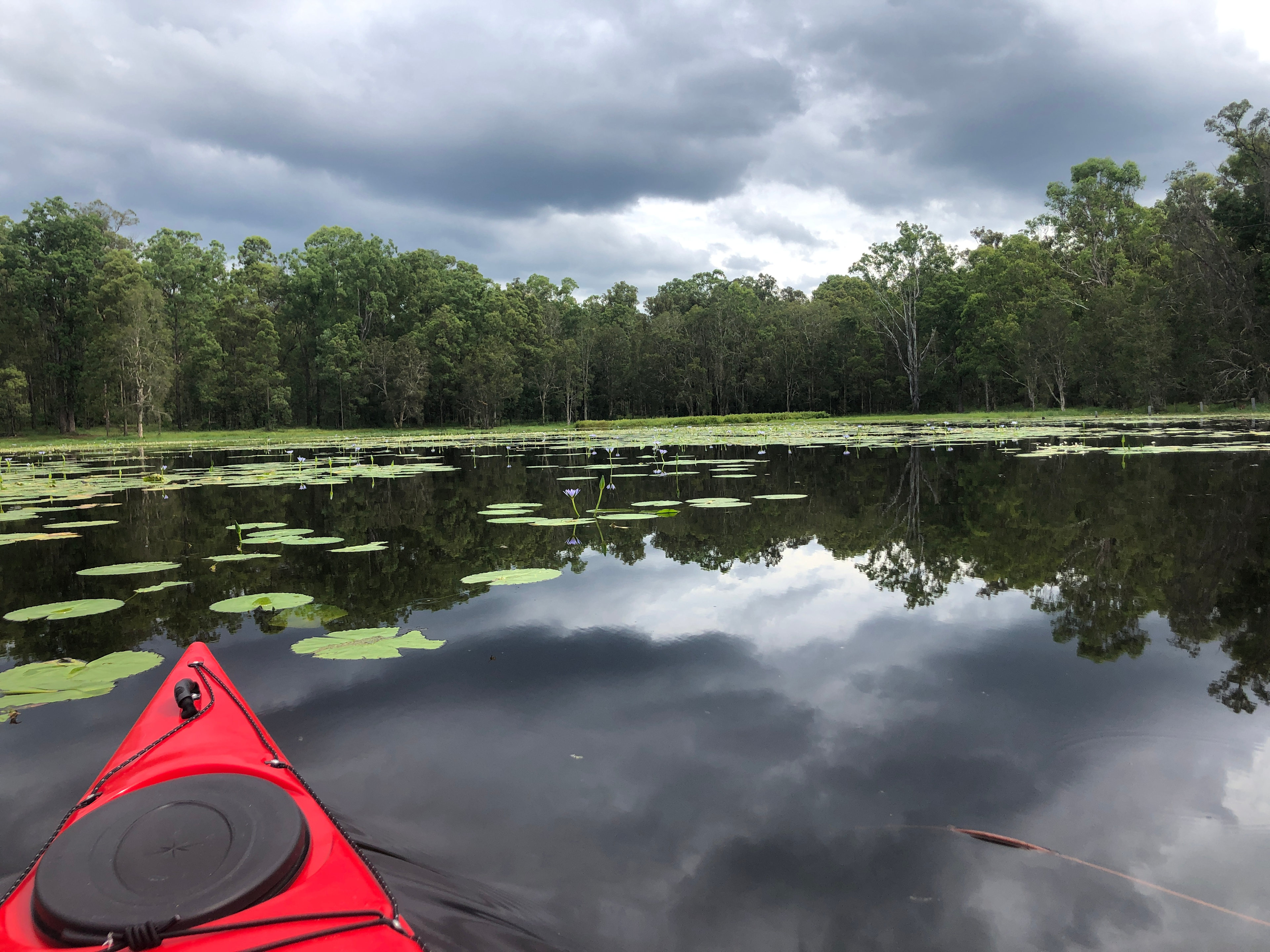 Kayaking around the lagoon