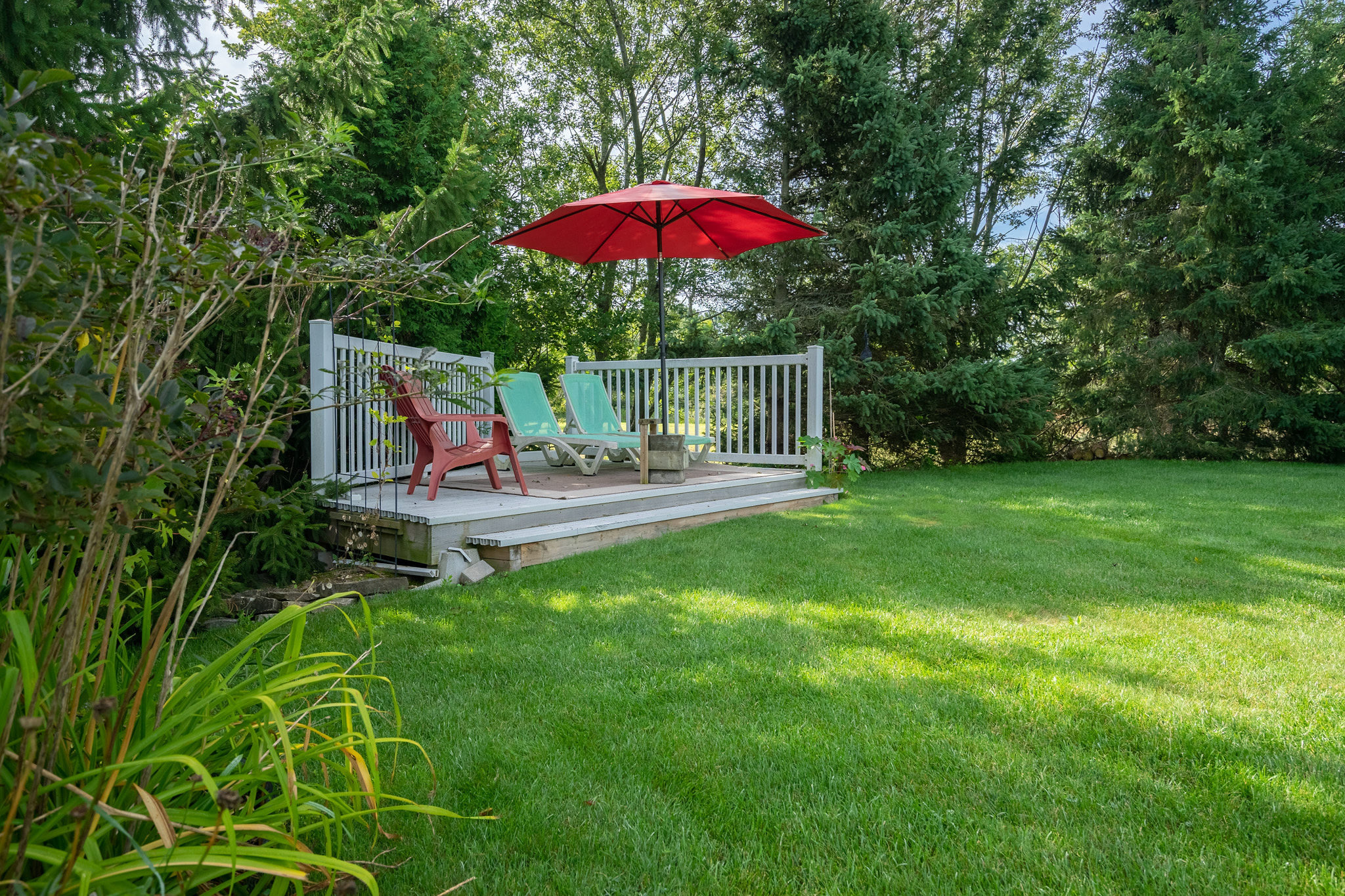 "Last Rays"- the deck that catches the final sun before it sets.