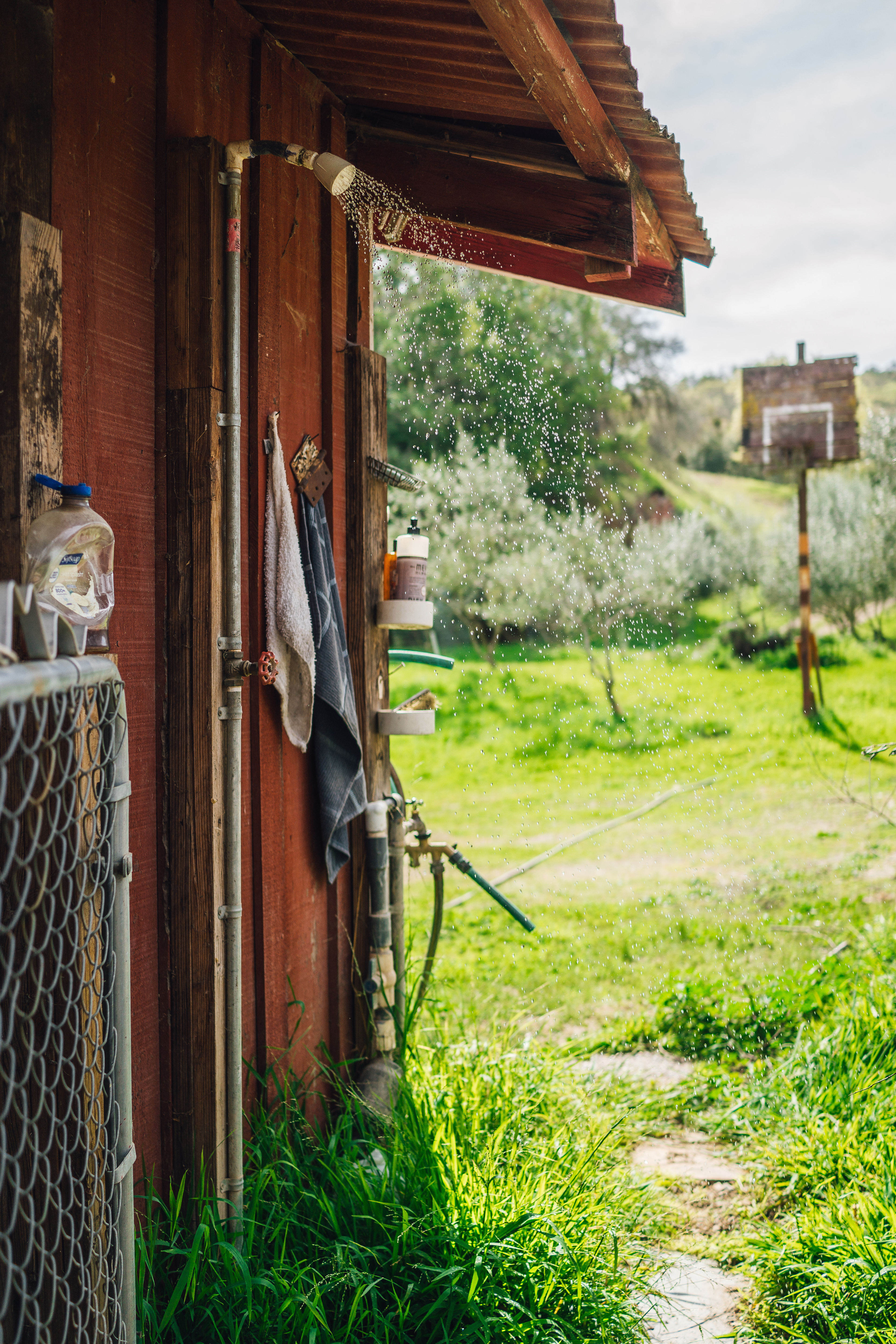 The brisk outdoor shower- I could see thing being handy in the summer but I am not a fan of chilly water.
