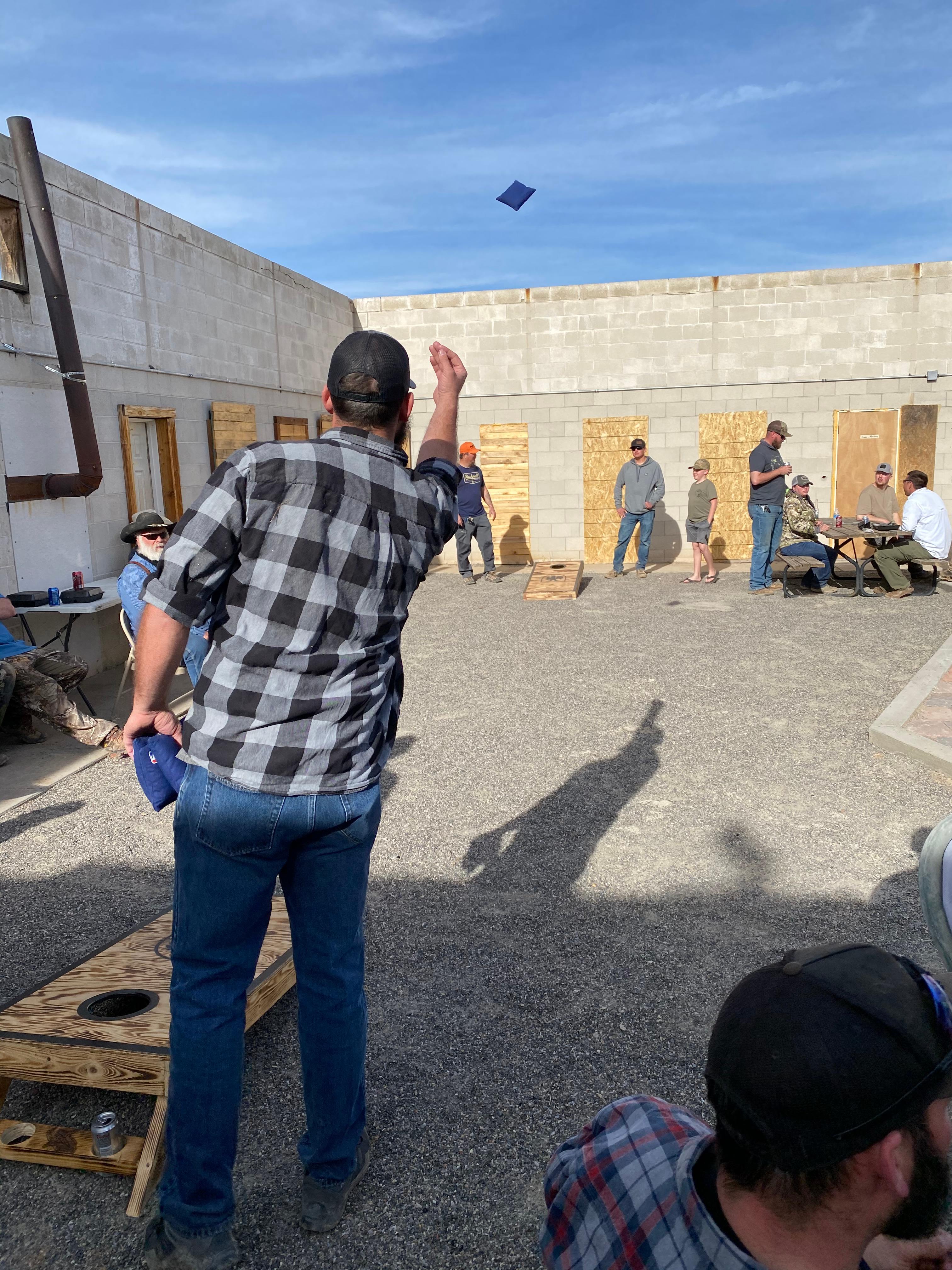 Plenty of games to play out in the courtyard.