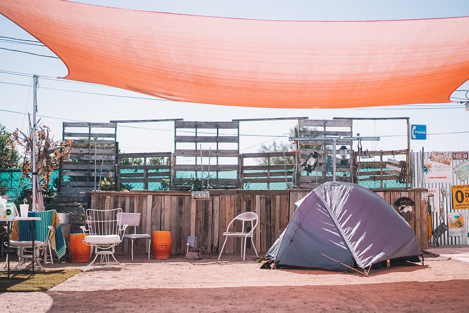 You'll get a shaded, 20'x20' spot to do with as you please!