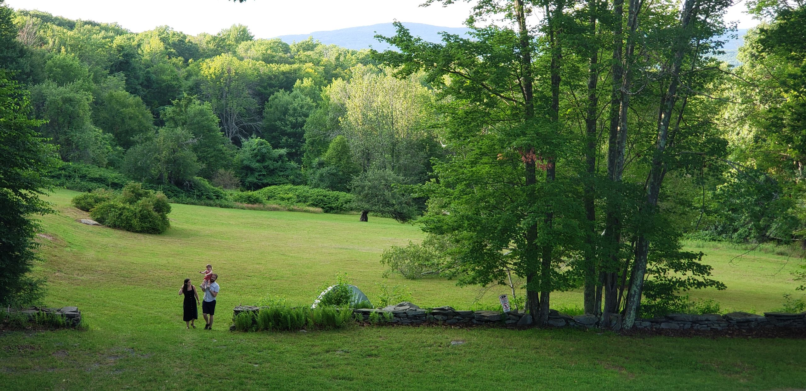From the driveway a view out into the camping area