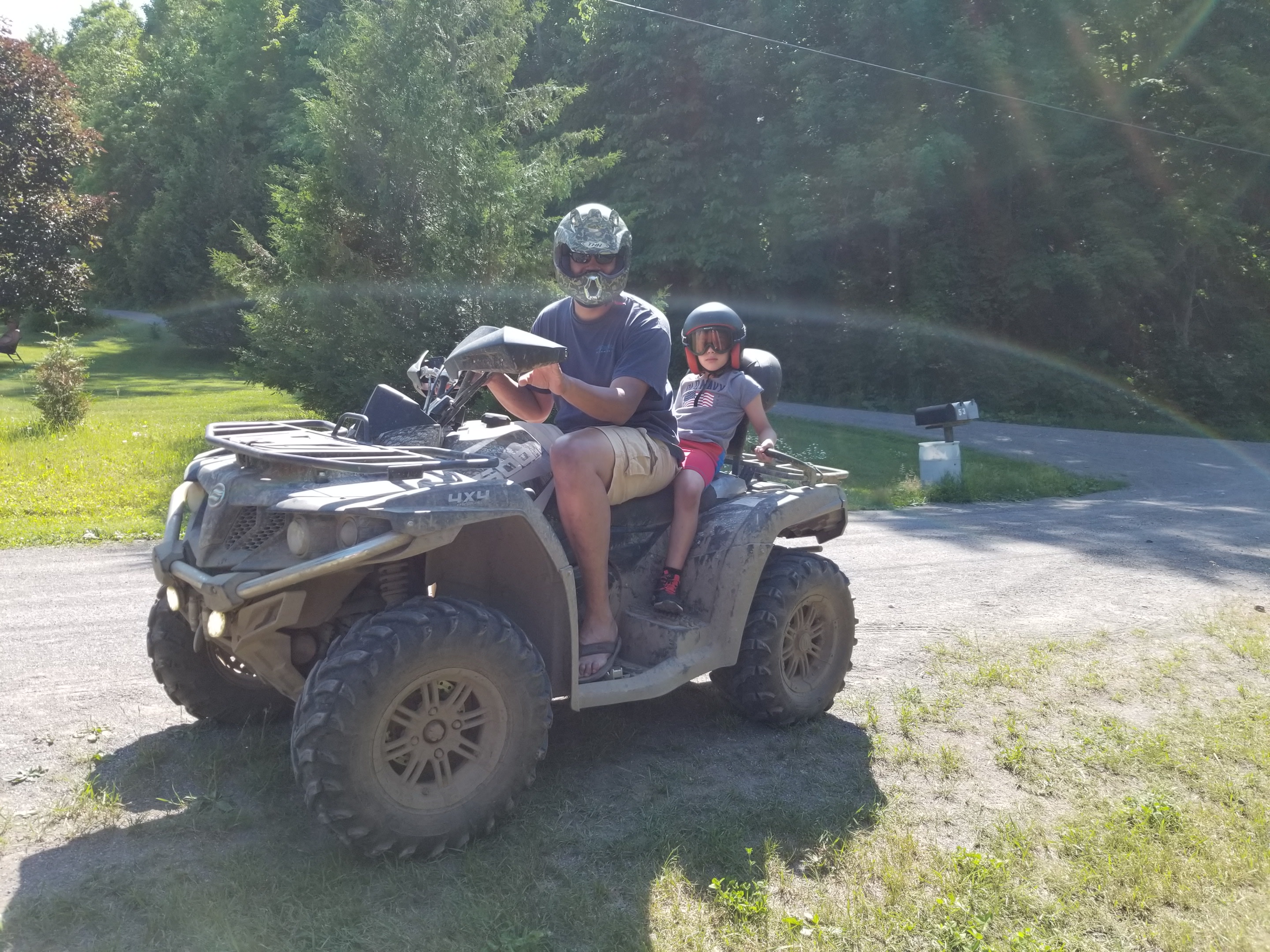Quad riding trail is right on our road