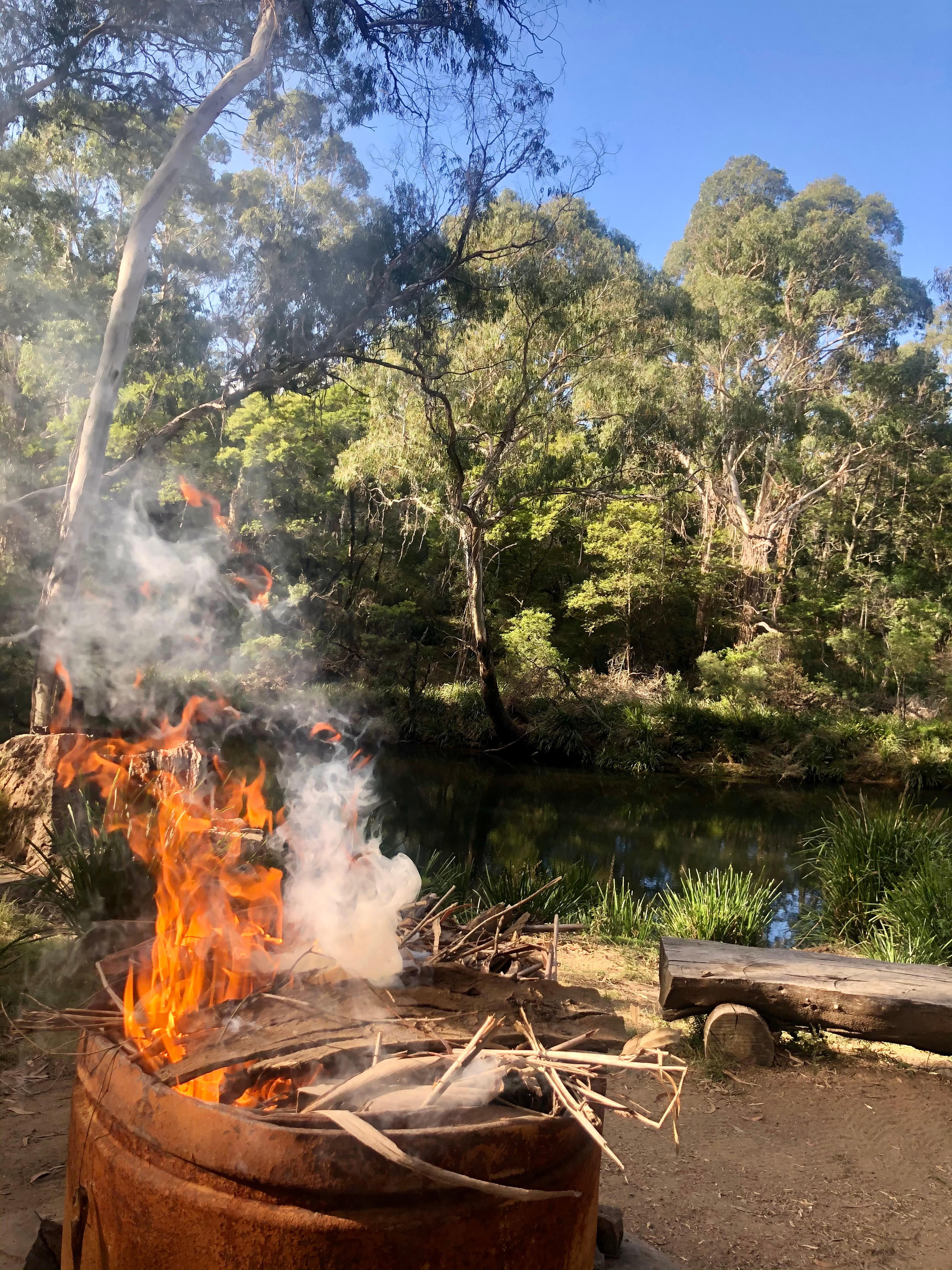 Great campfire spot to watch the river