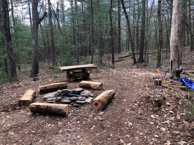 View of campsite from one of the tent locations.