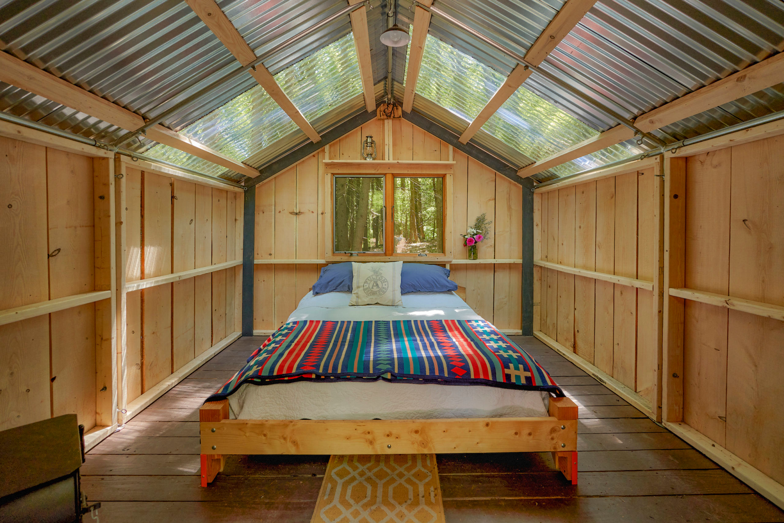 This is no frills cabin deep in the woods made from trees from our property.  