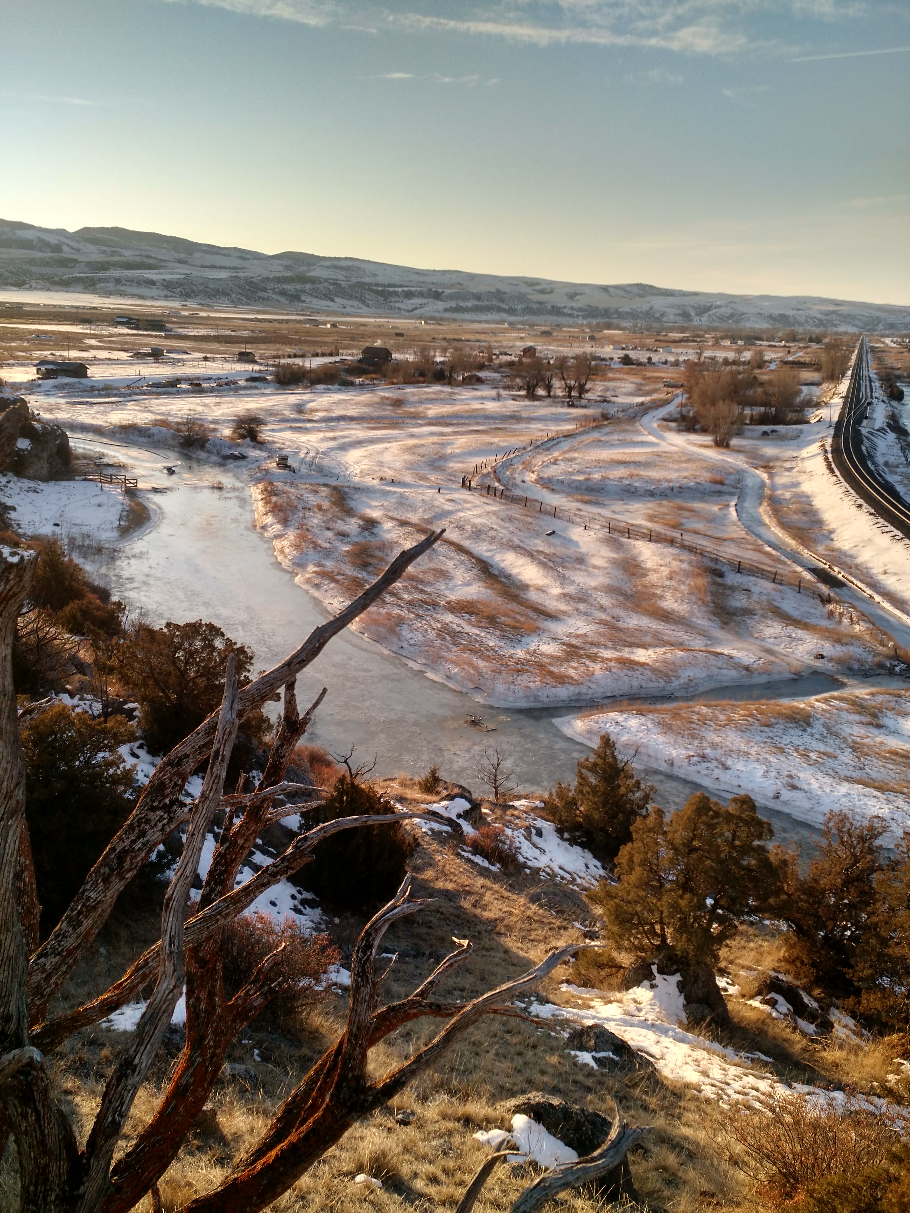 Overlooking the Farm and valley in deep winter