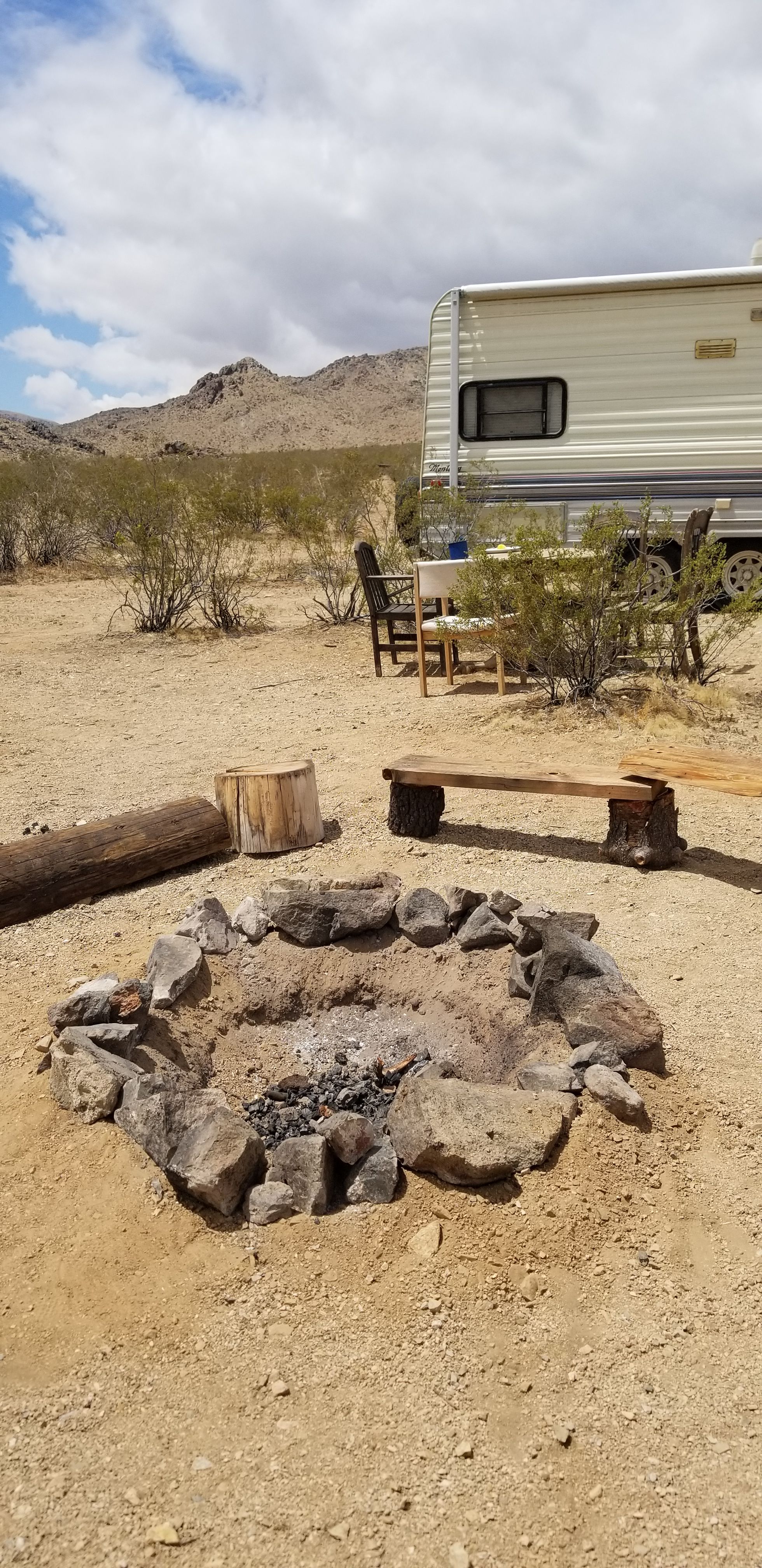 Mojave Moonlight Camping