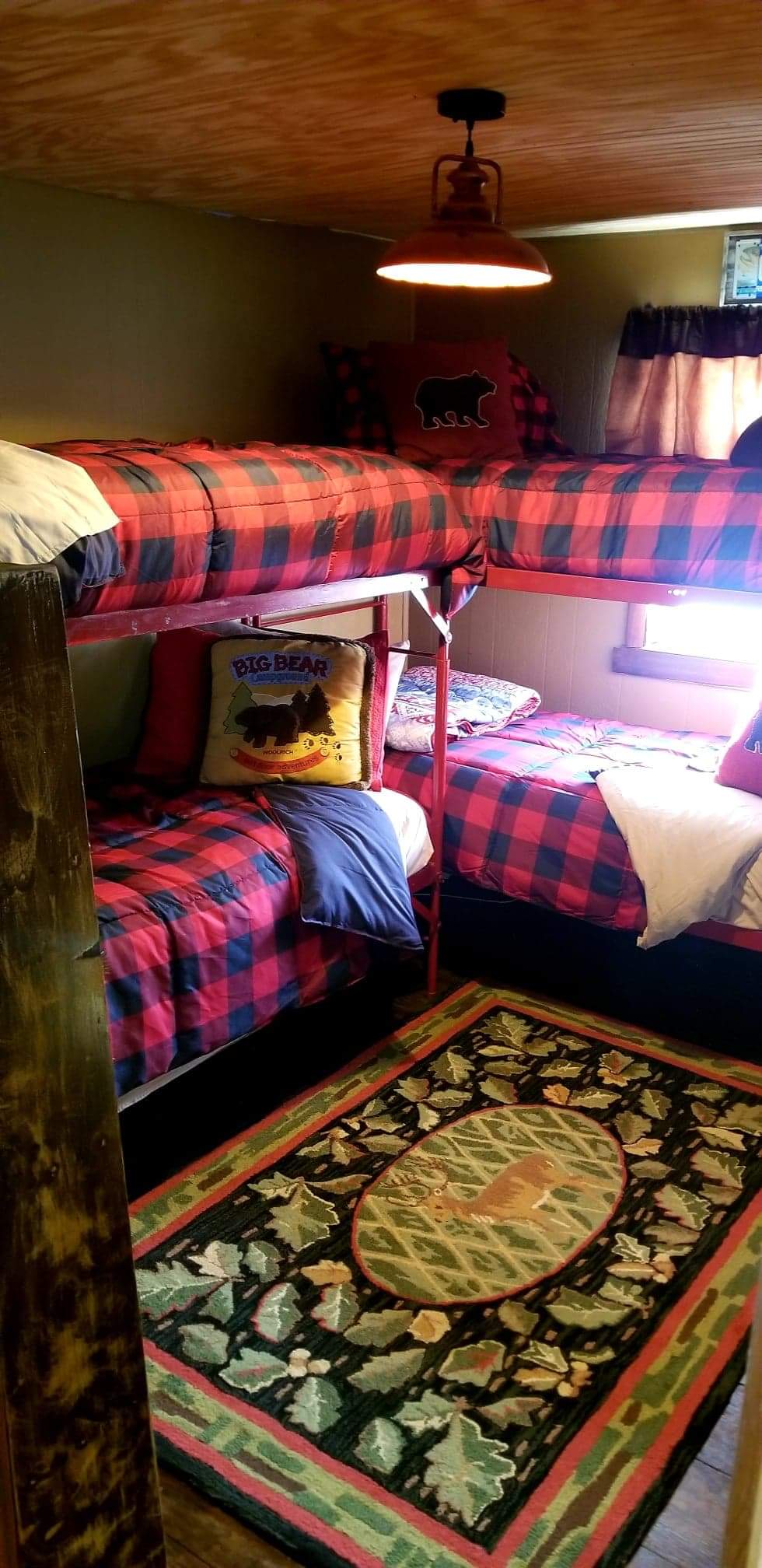 Bunkroom features a cool vintage set of bunks!
Sleeps four guests-
Super comfy mattresses!