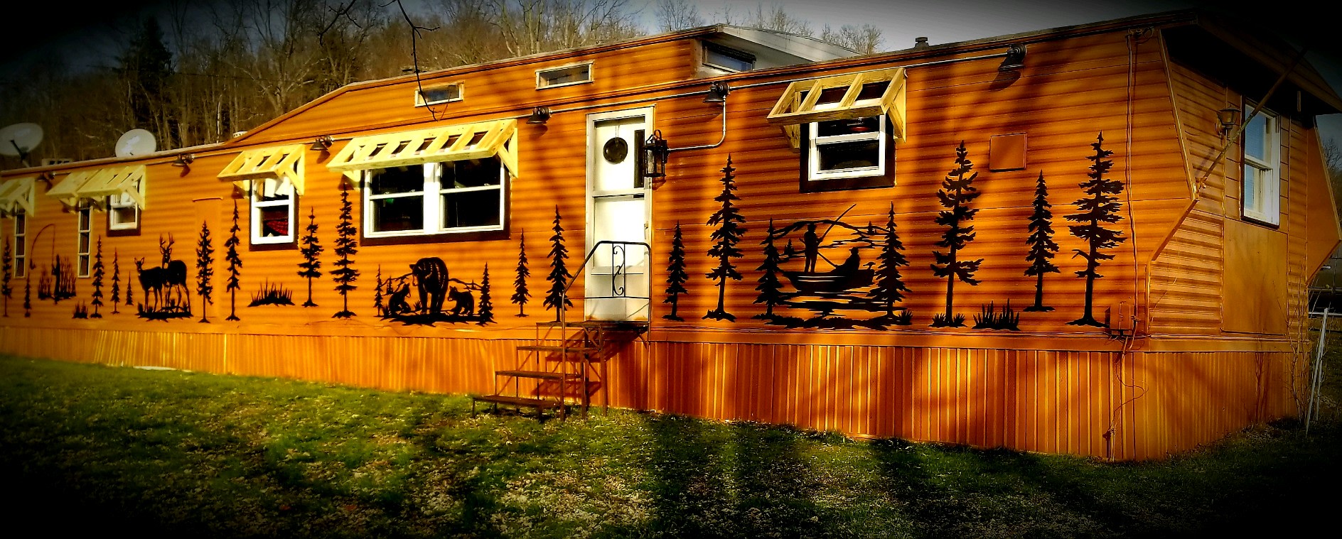 Our fishing themed glamping location!