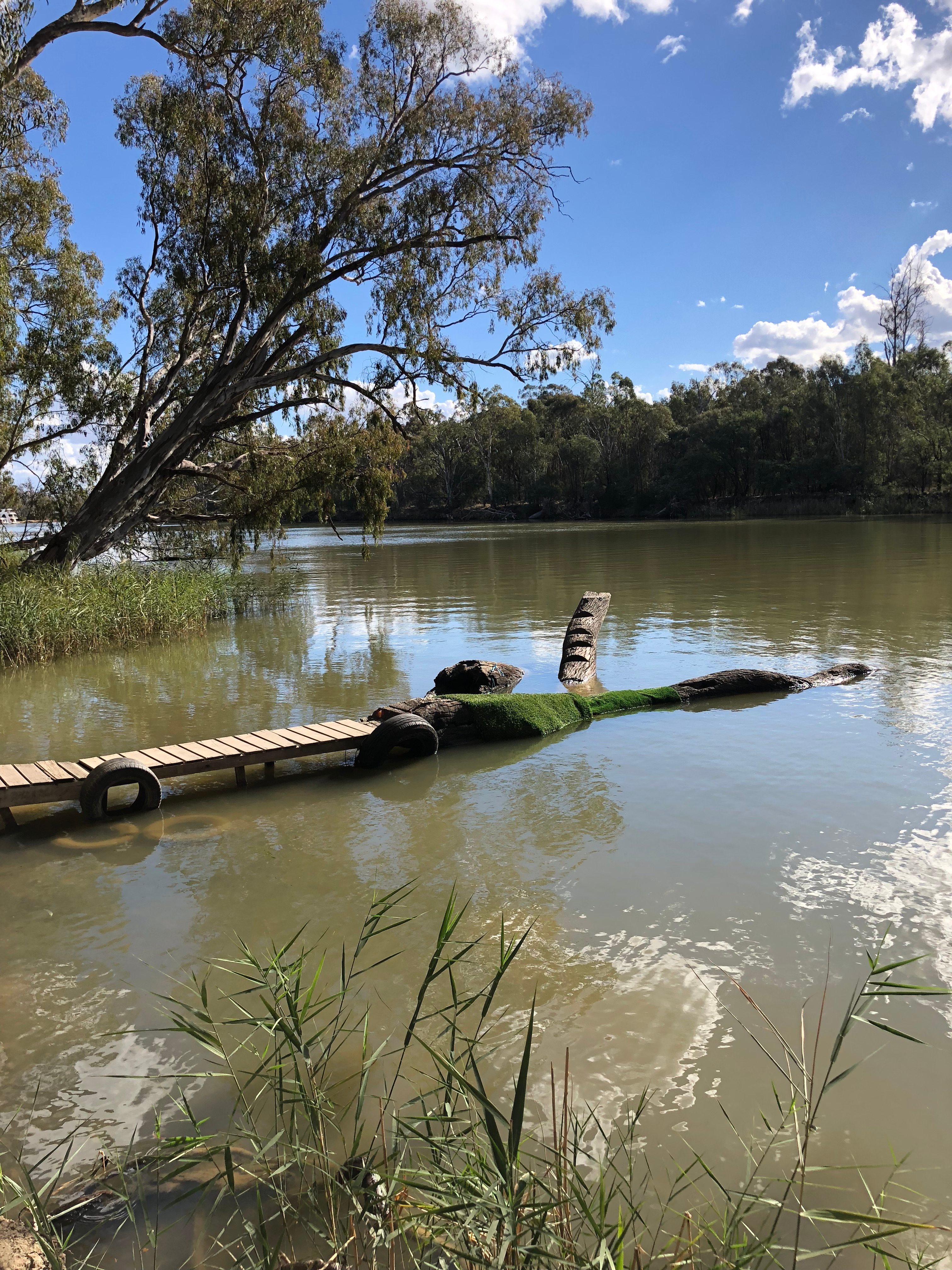 The river is very close by.
