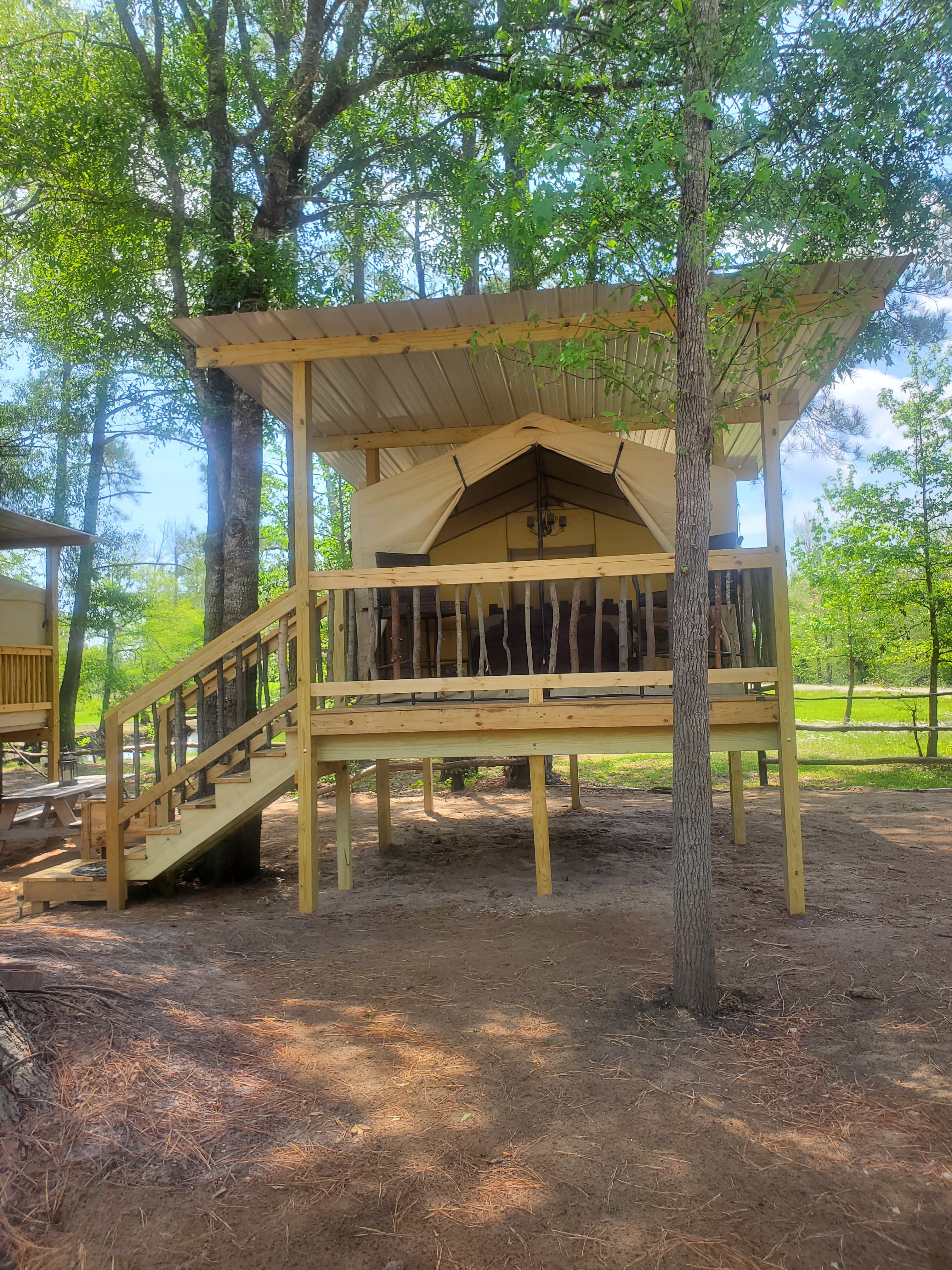 Glamping Tents along the Waccamaw River