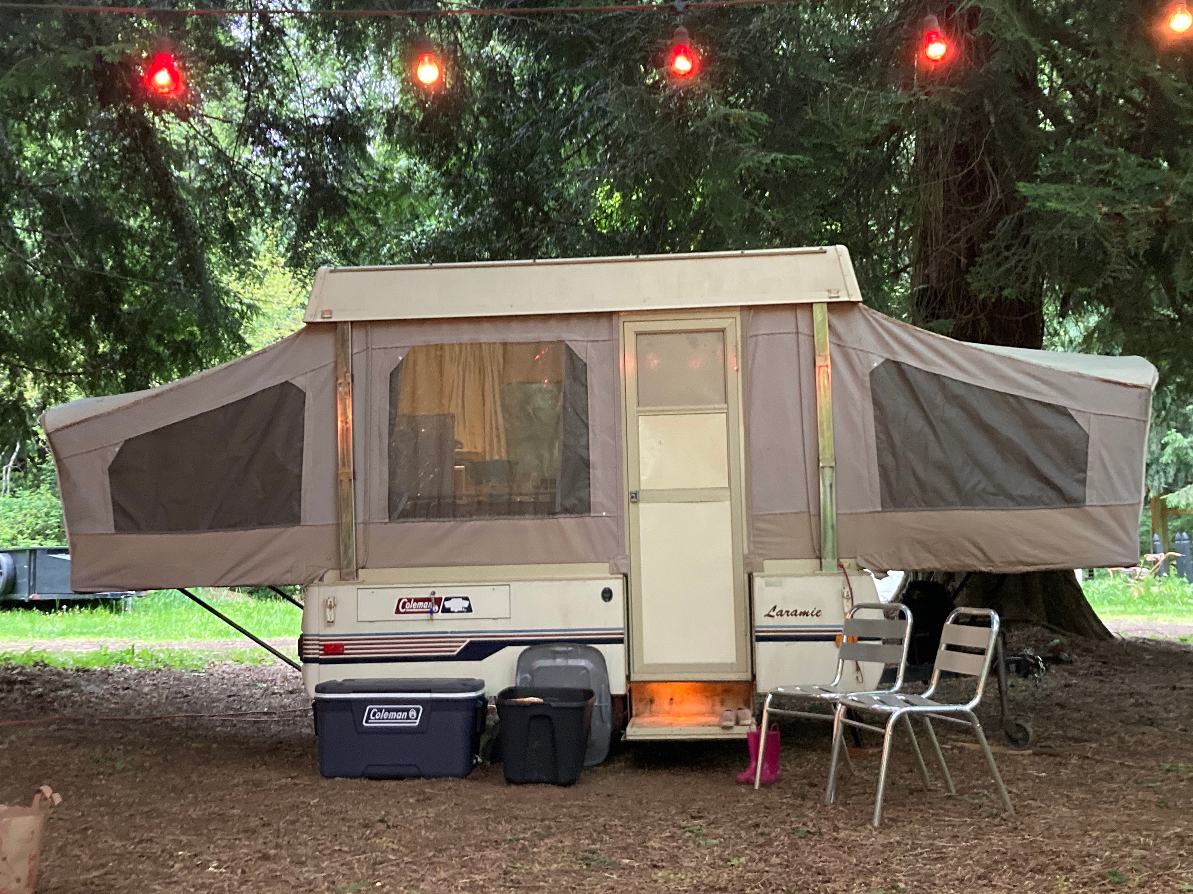 Enough room for our pop up and mini van!