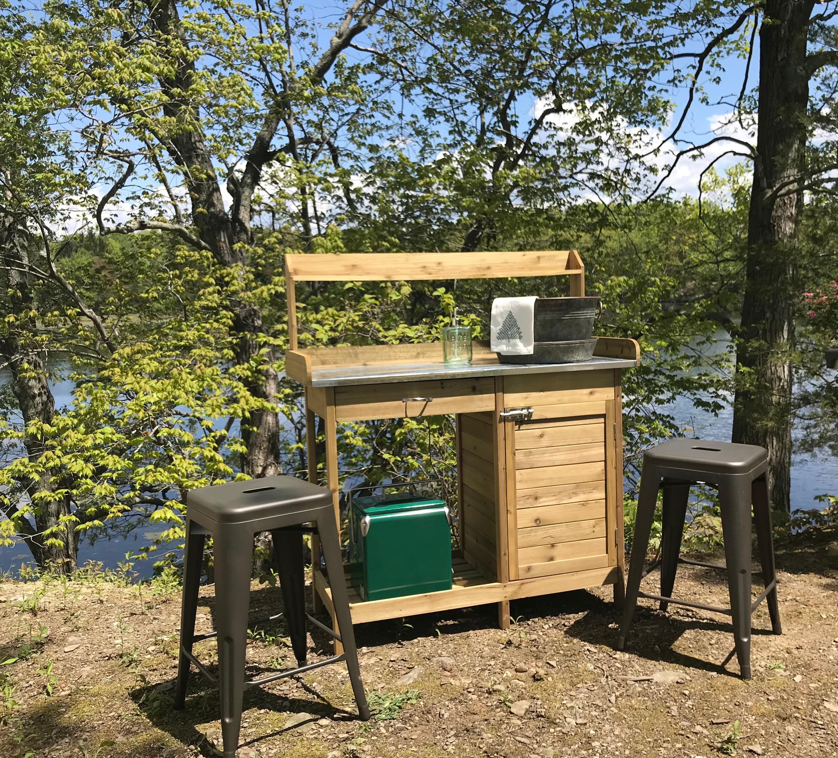 Fully stocked outdoor kitchen